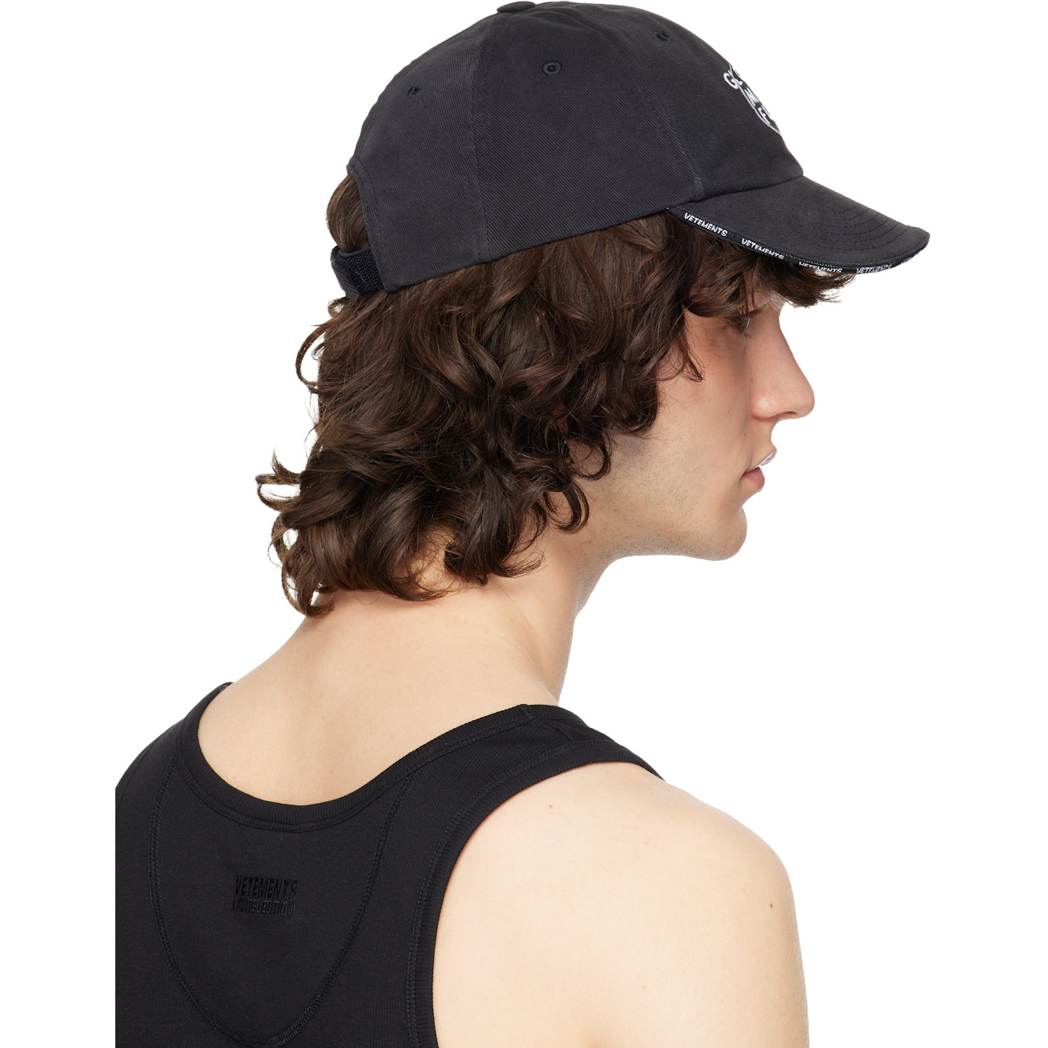  Vetements Black 'global Mf' Cap 
