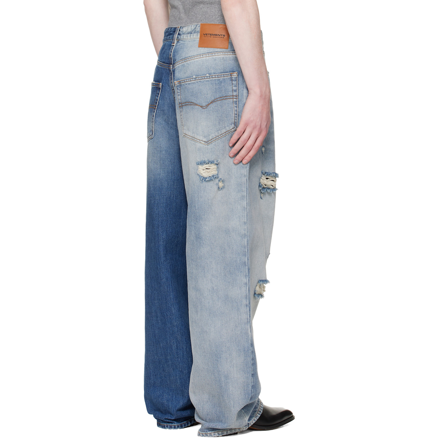  Vetements Blue Degrade Effect Jeans 