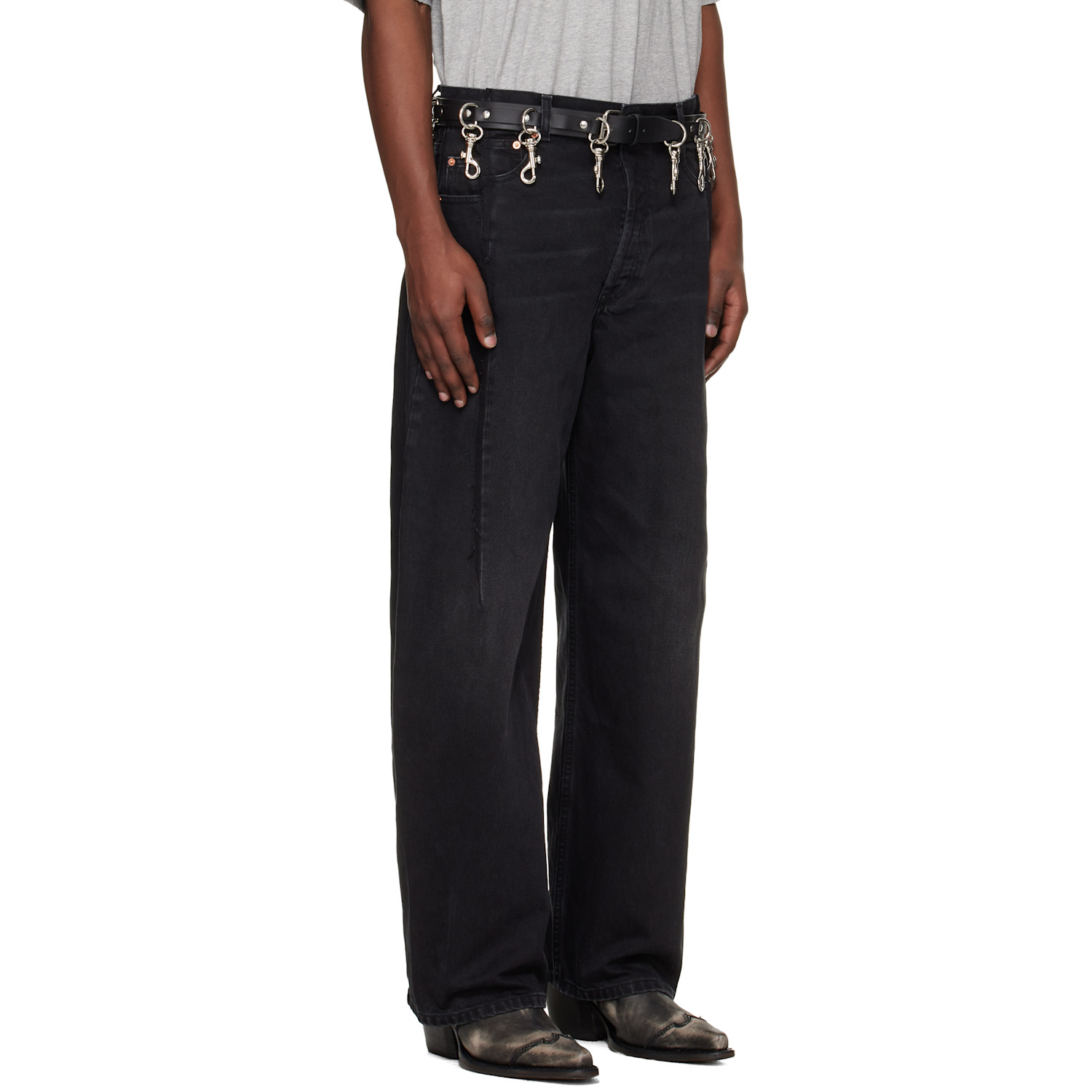  Vetements Black Cut Jeans 