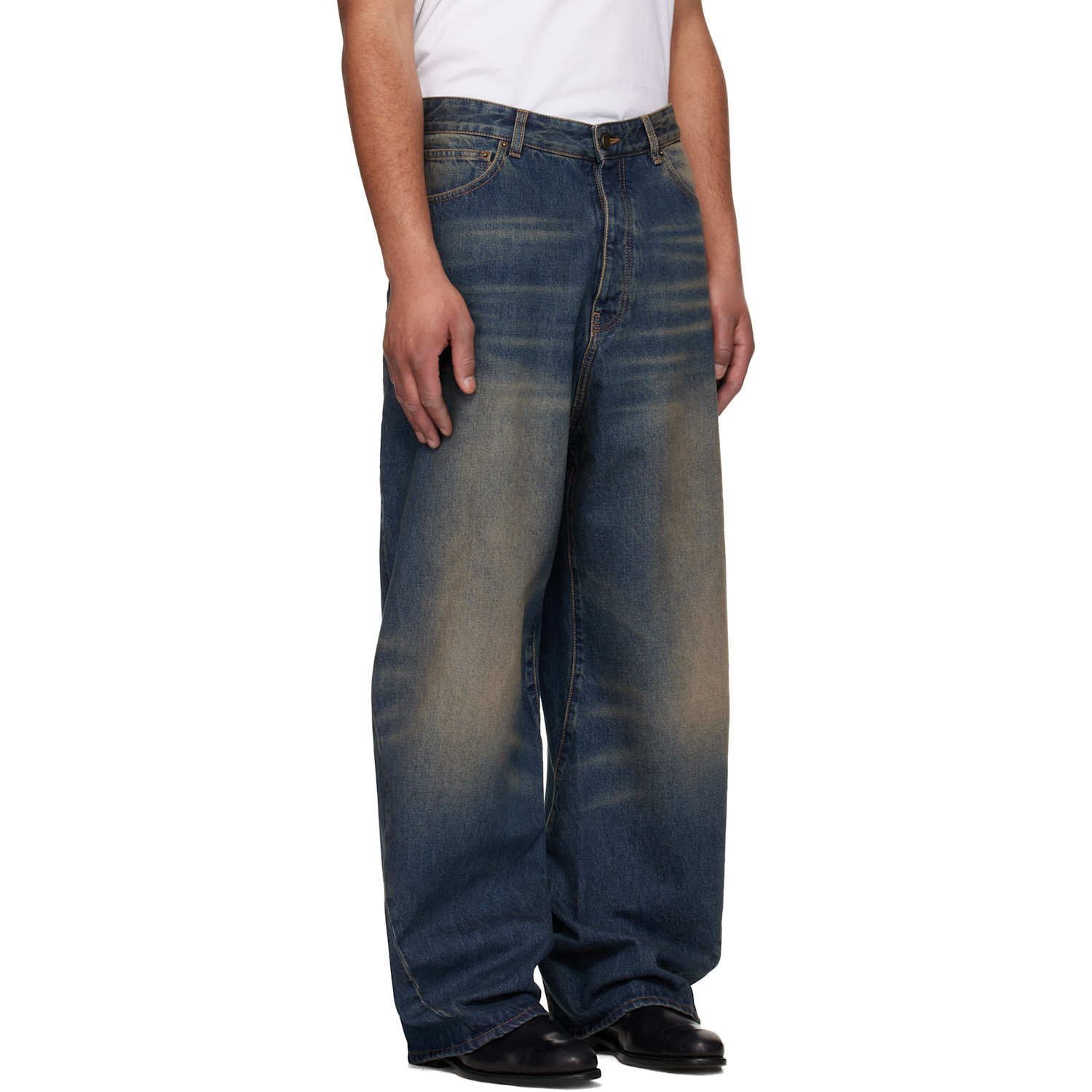  Vetements Navy Spiral Jeans 