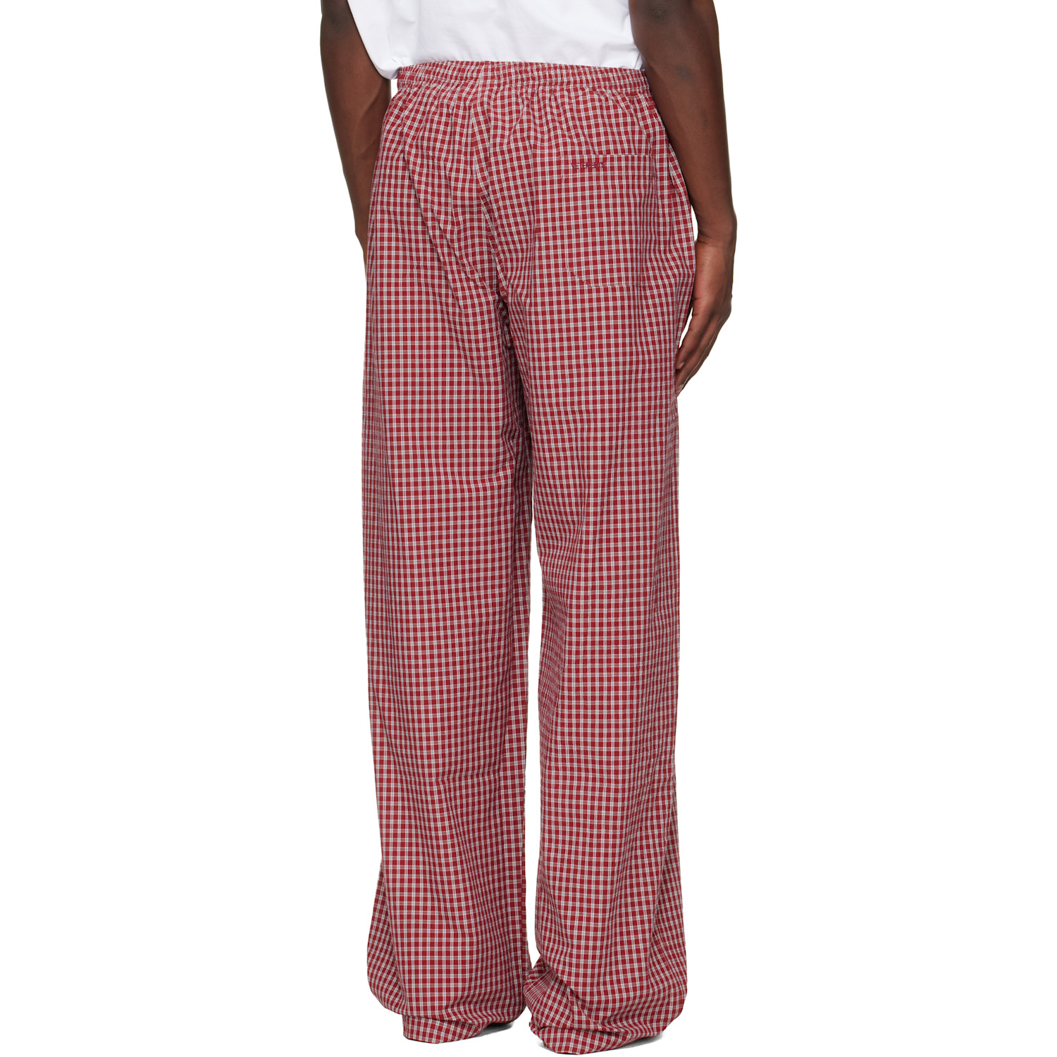  Vetements Red Check Pyjama Pants 