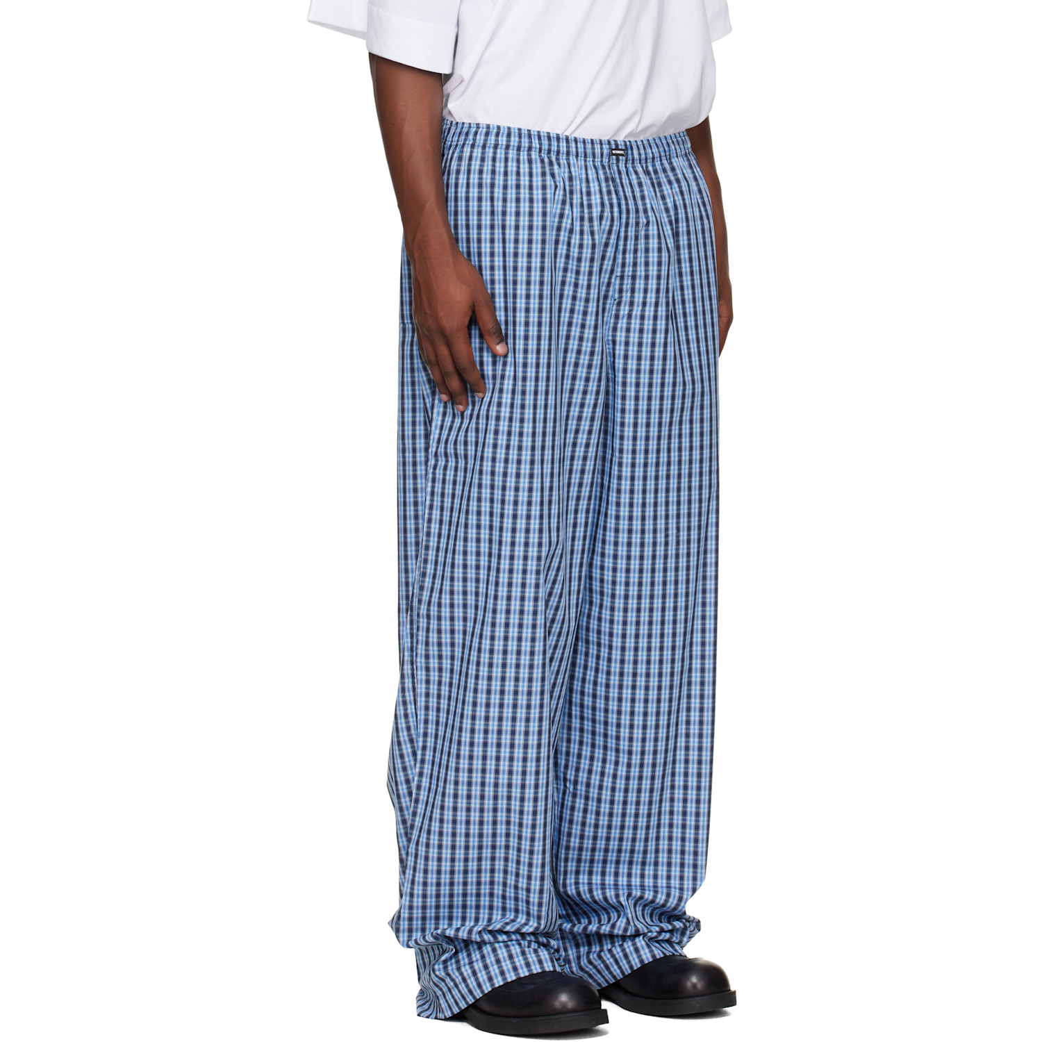  Vetements Blue Check Pyjama Pants 