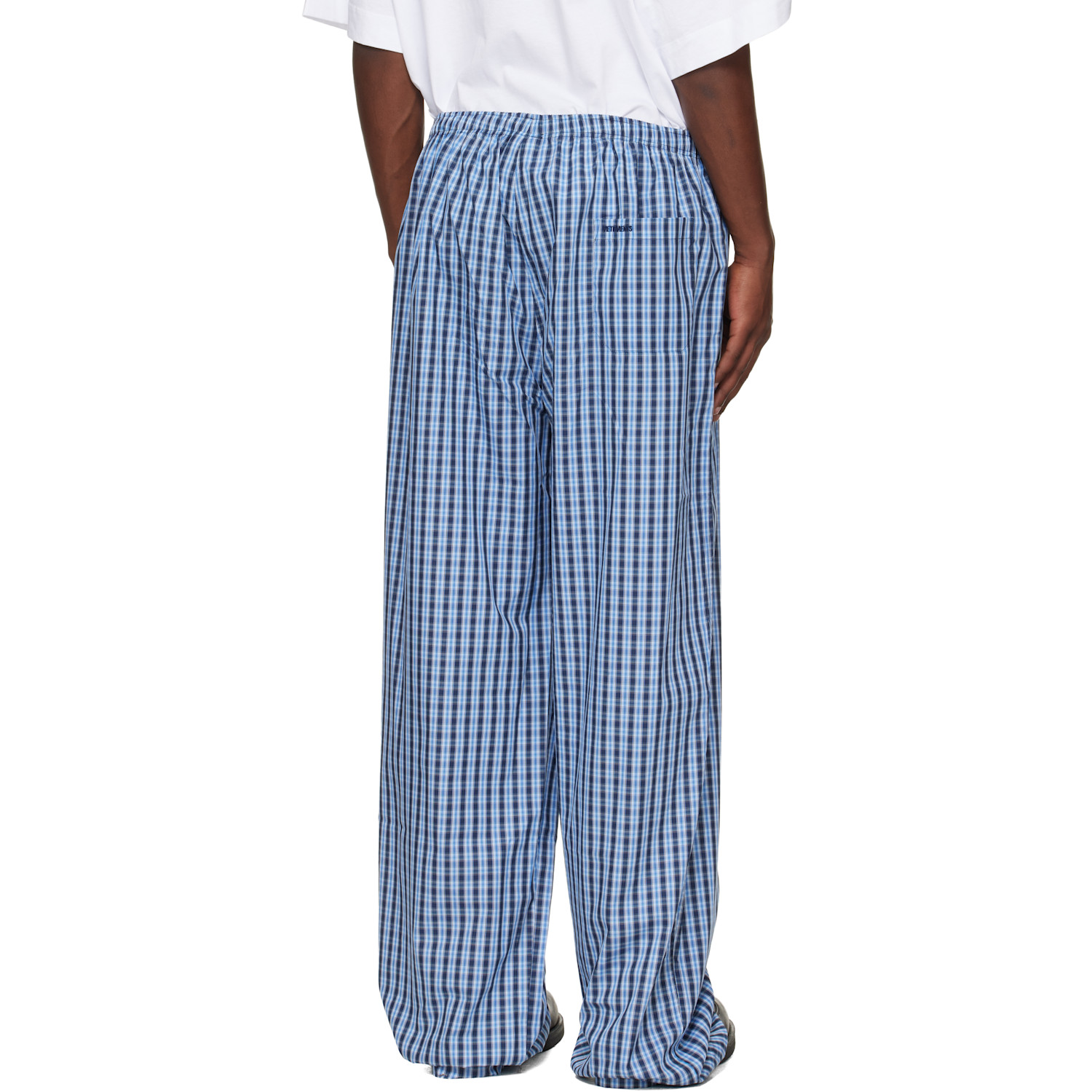  Vetements Blue Check Pyjama Pants 