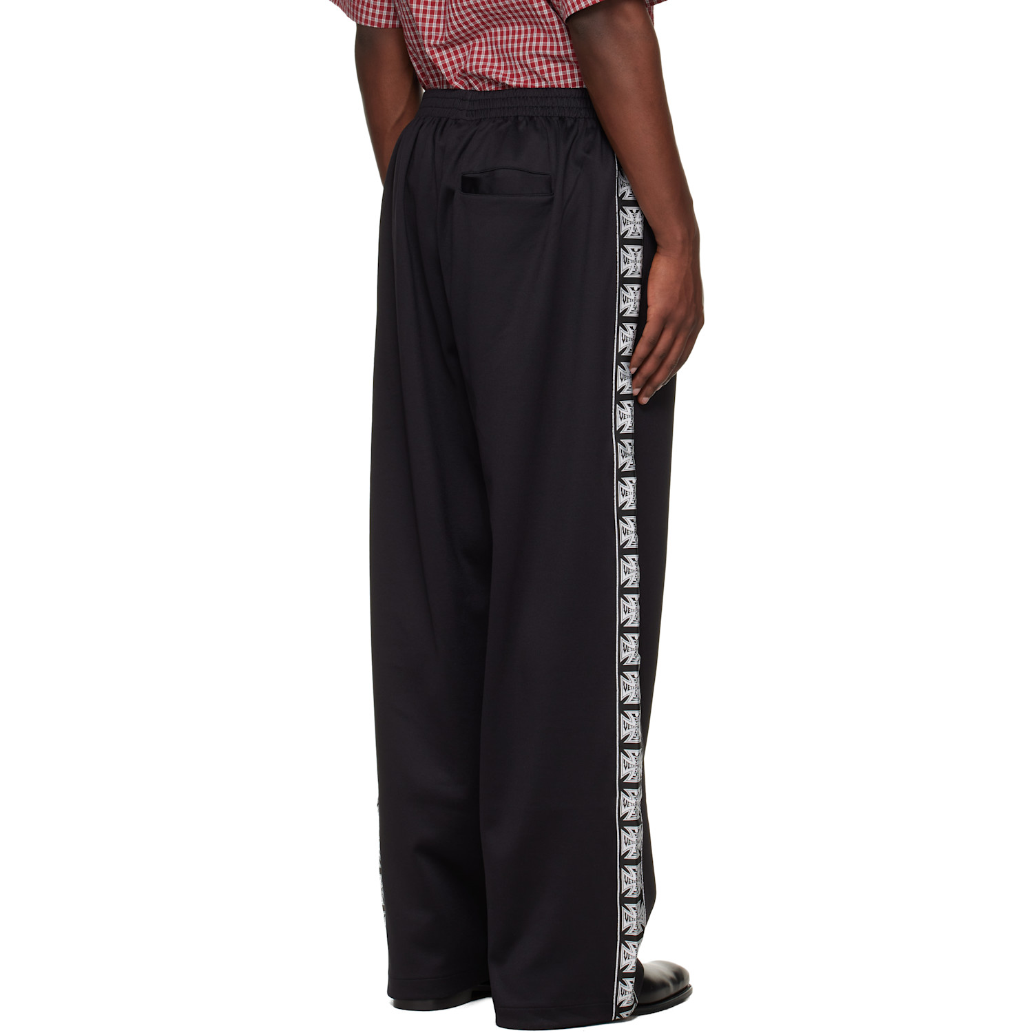  Vetements Black Biker Cross Tape Track Pants 