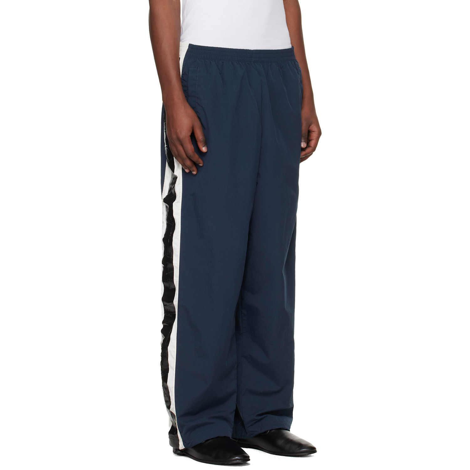  Vetements Navy Taped Track Pants 