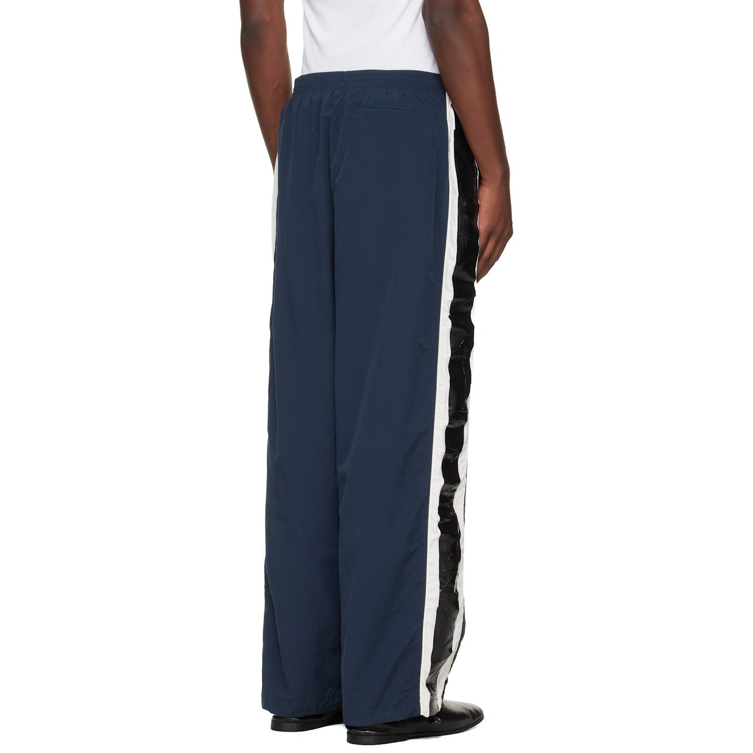  Vetements Navy Taped Track Pants 