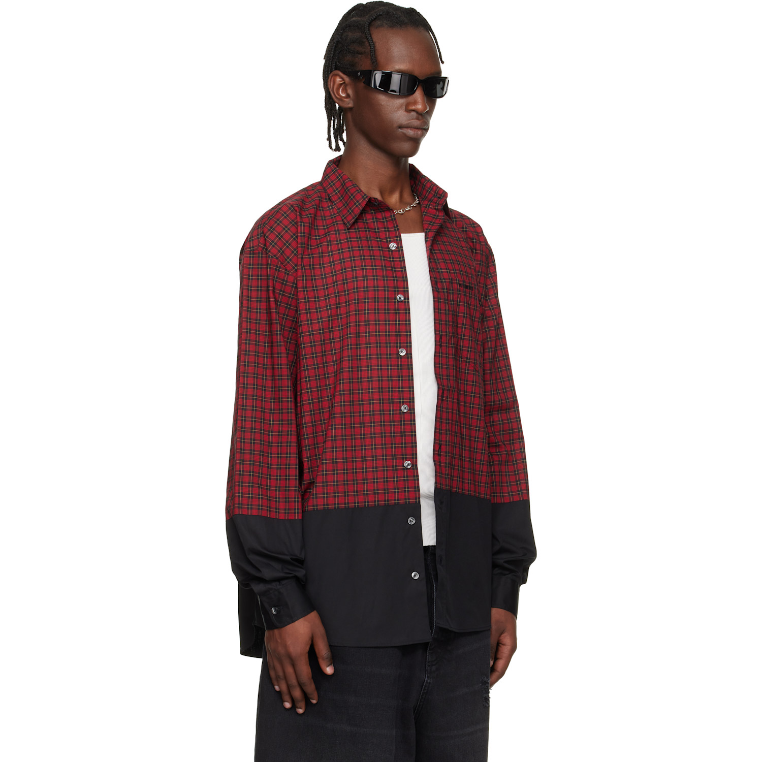  Vetements Red Split Shirt 