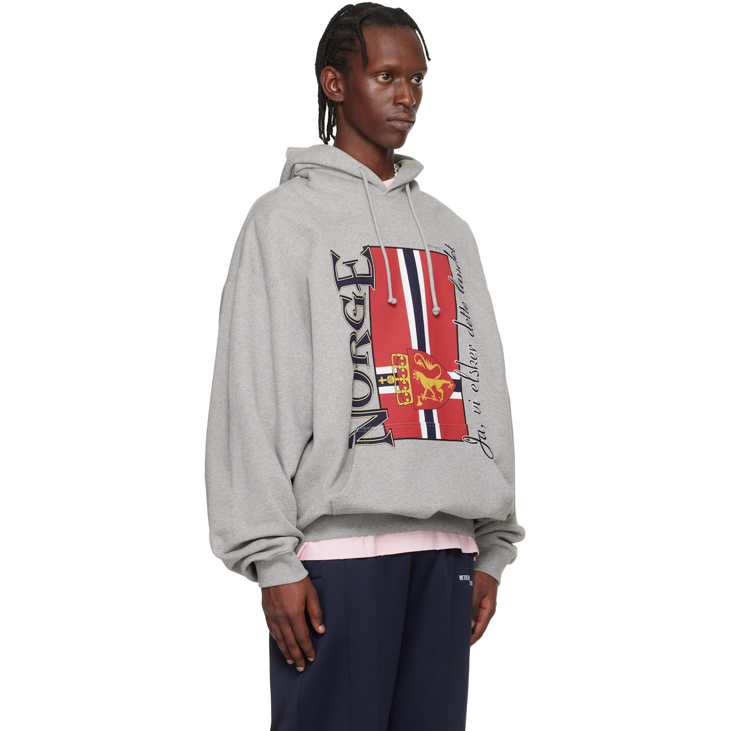  Vetements Gray 'norway' Tourist Hoodie 