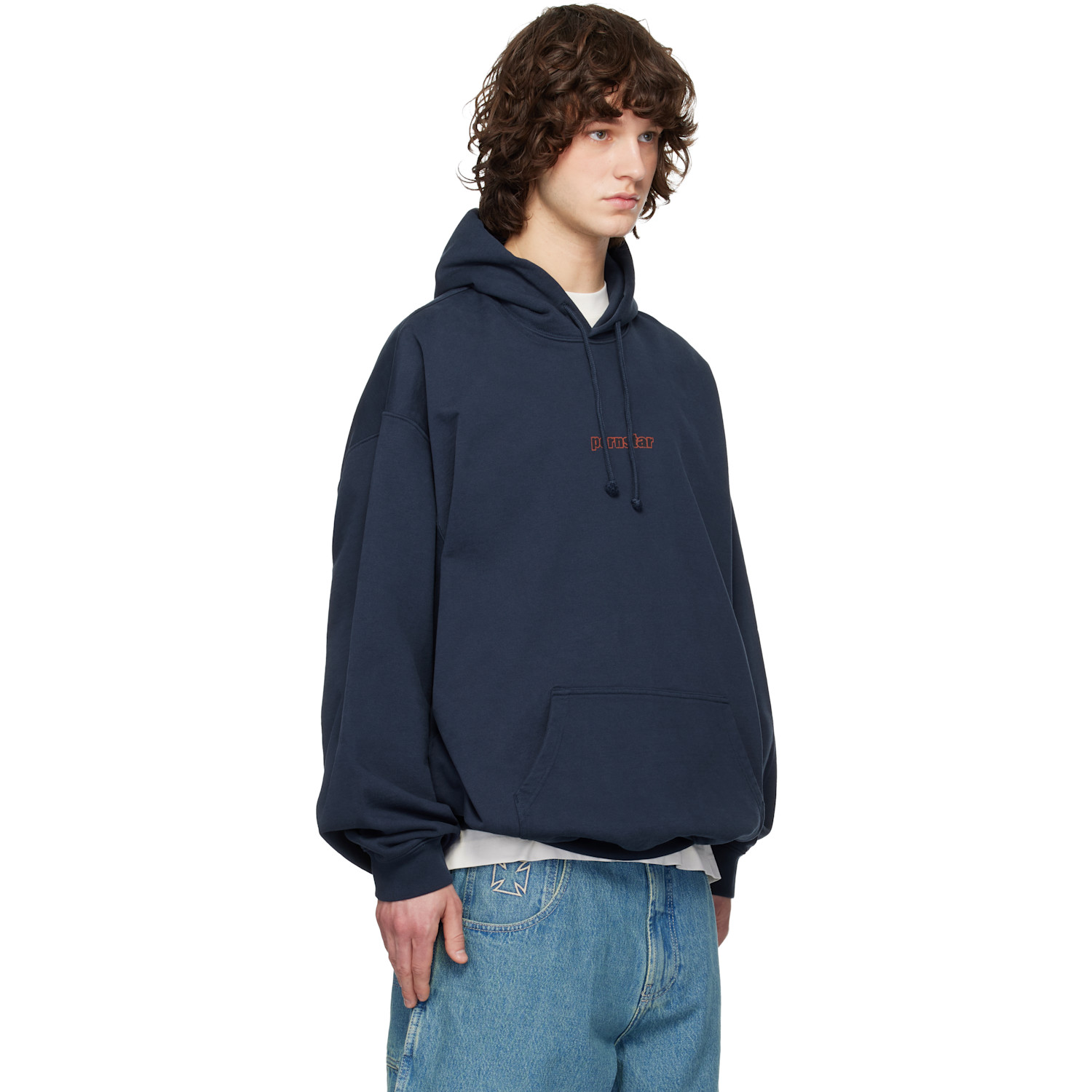  Vetements Navy 'pornstar' Hoodie 