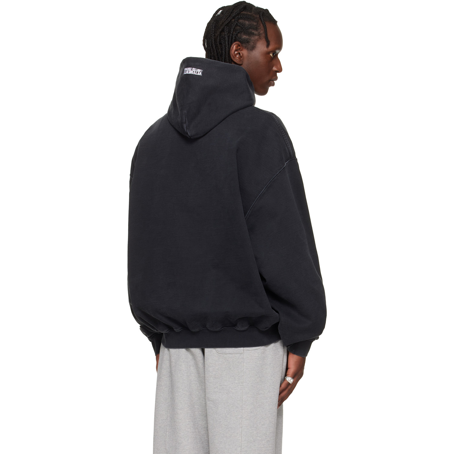  Vetements Black Iconic Logo Hoodie 