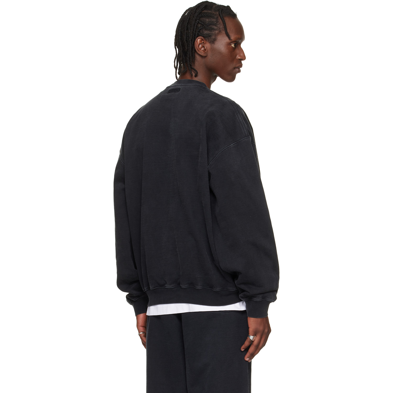  Vetements Black 'global Mf' Sweatshirt 