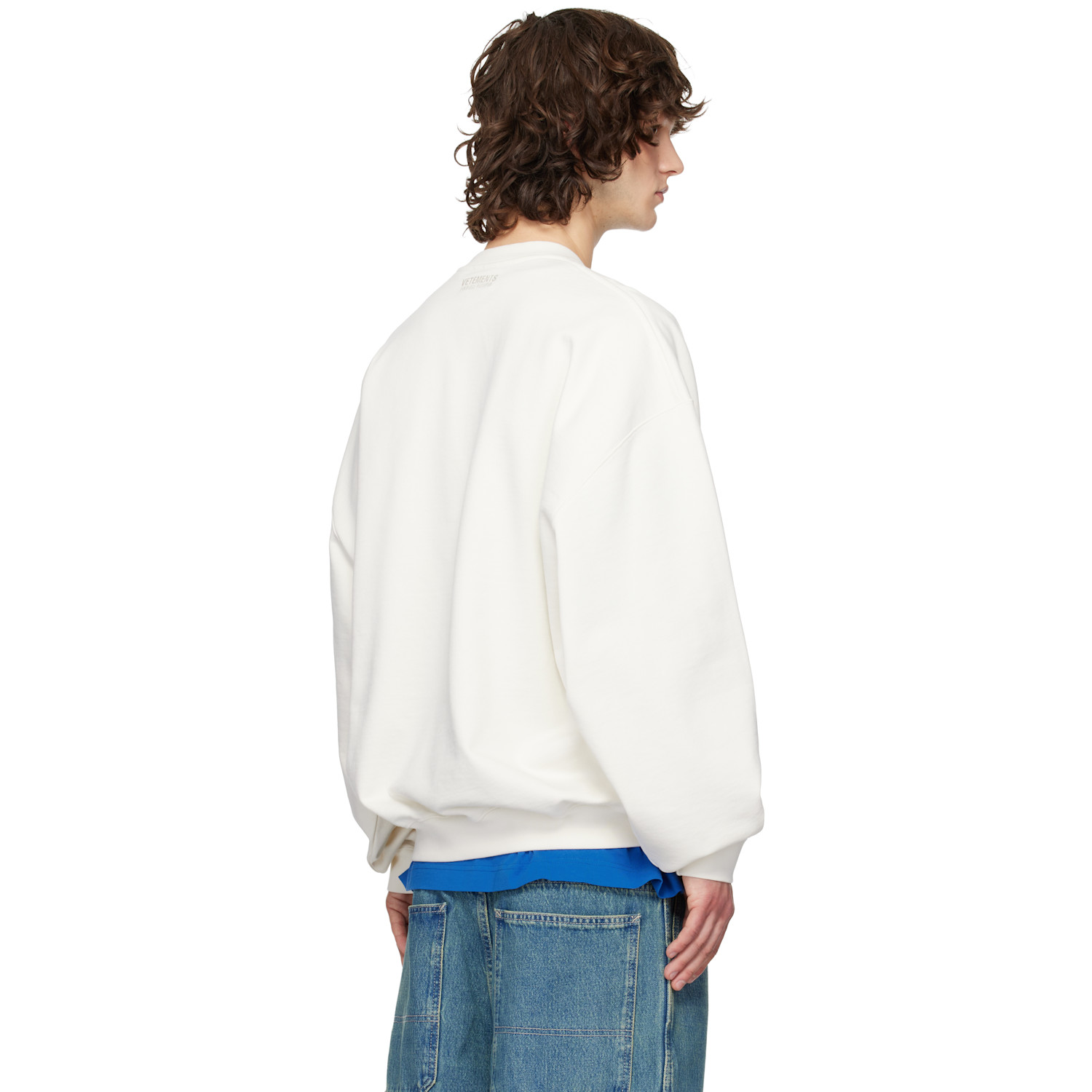  Vetements Off-white 'paris' Embroidered Sweatshirt 