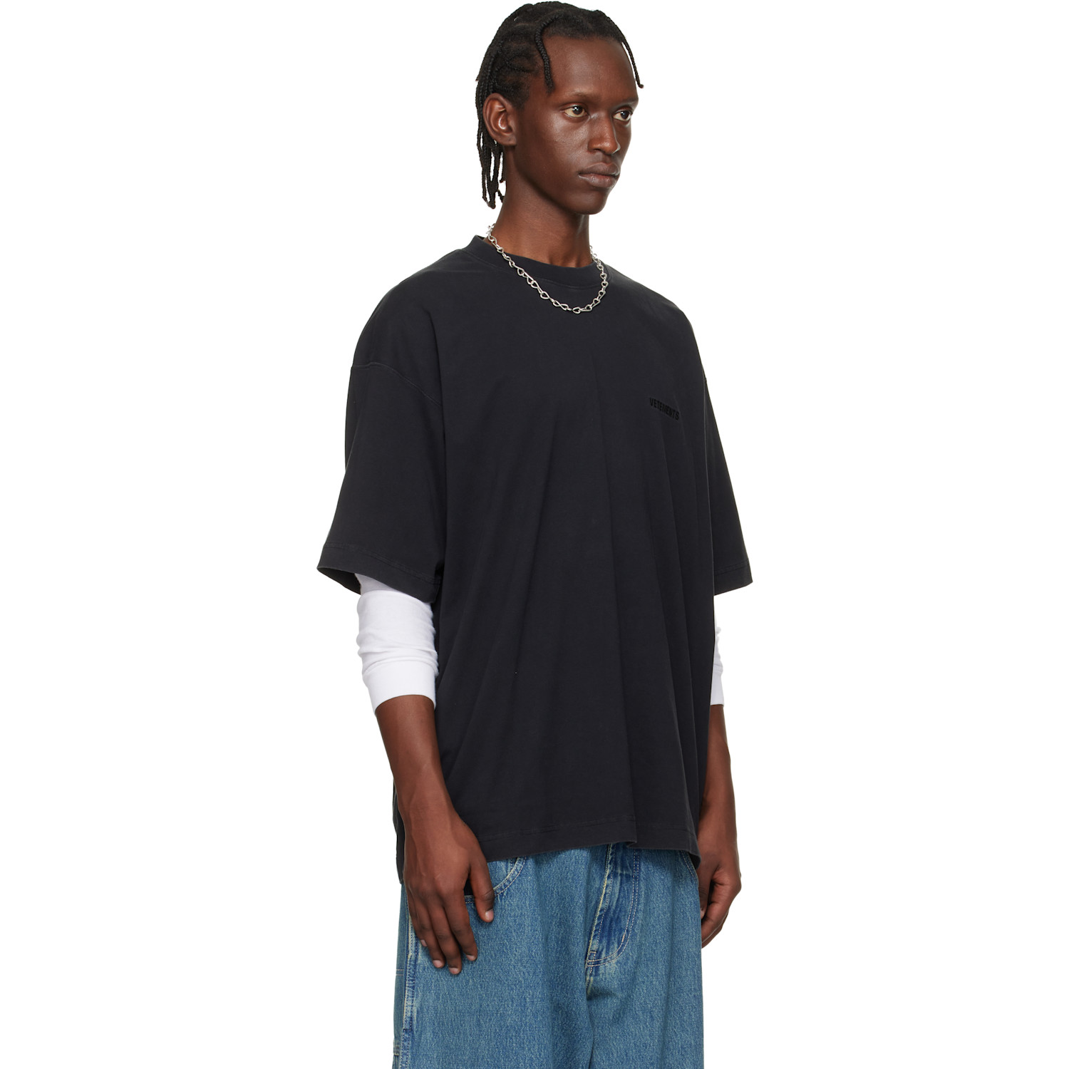  Vetements Black Iconic Logo T-shirt 