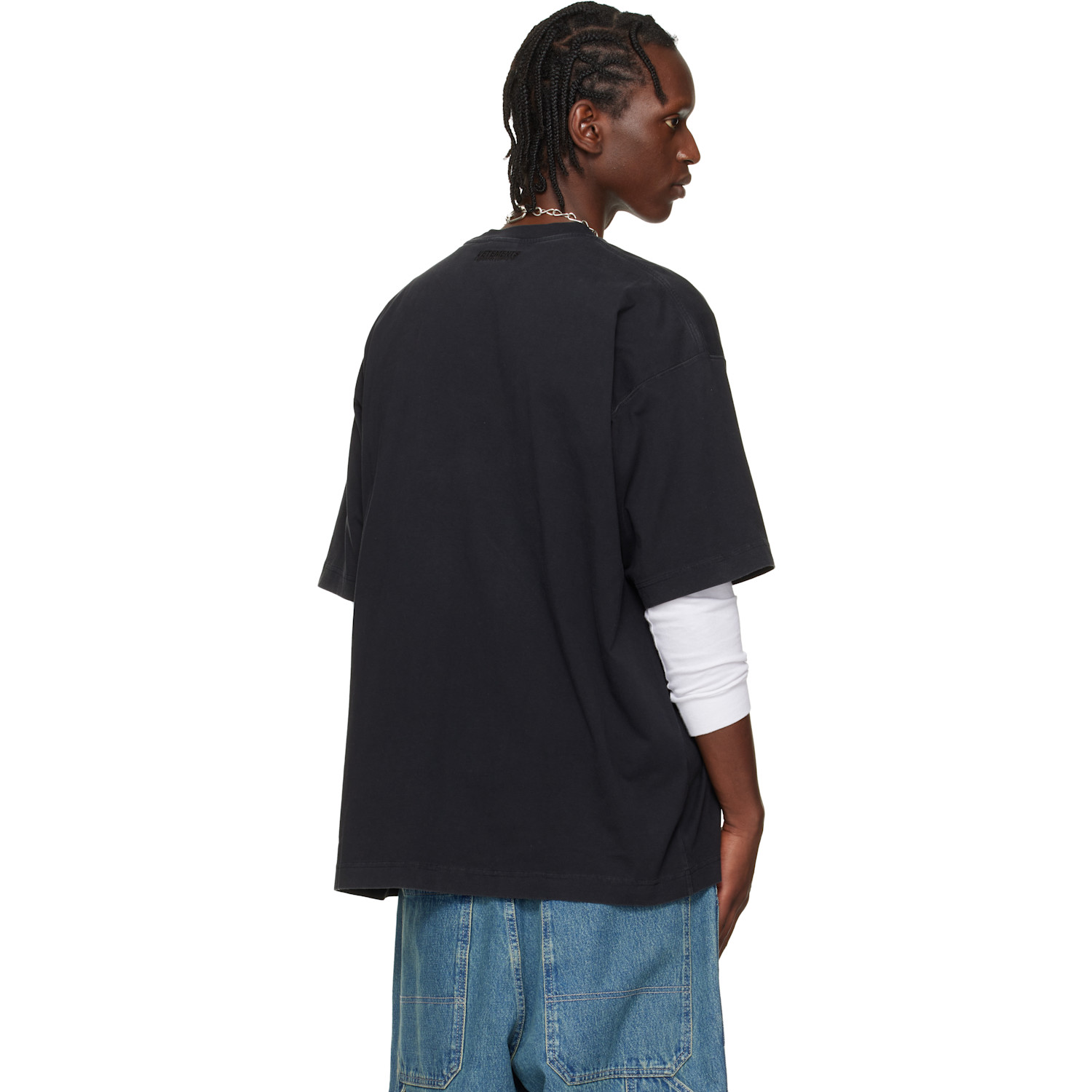 Vetements Black Iconic Logo T-shirt 