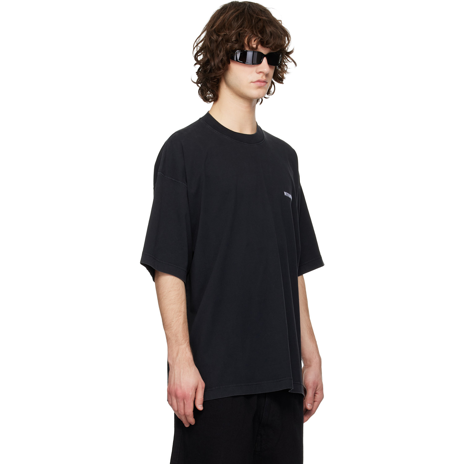  Vetements Black Iconic Logo T-shirt 