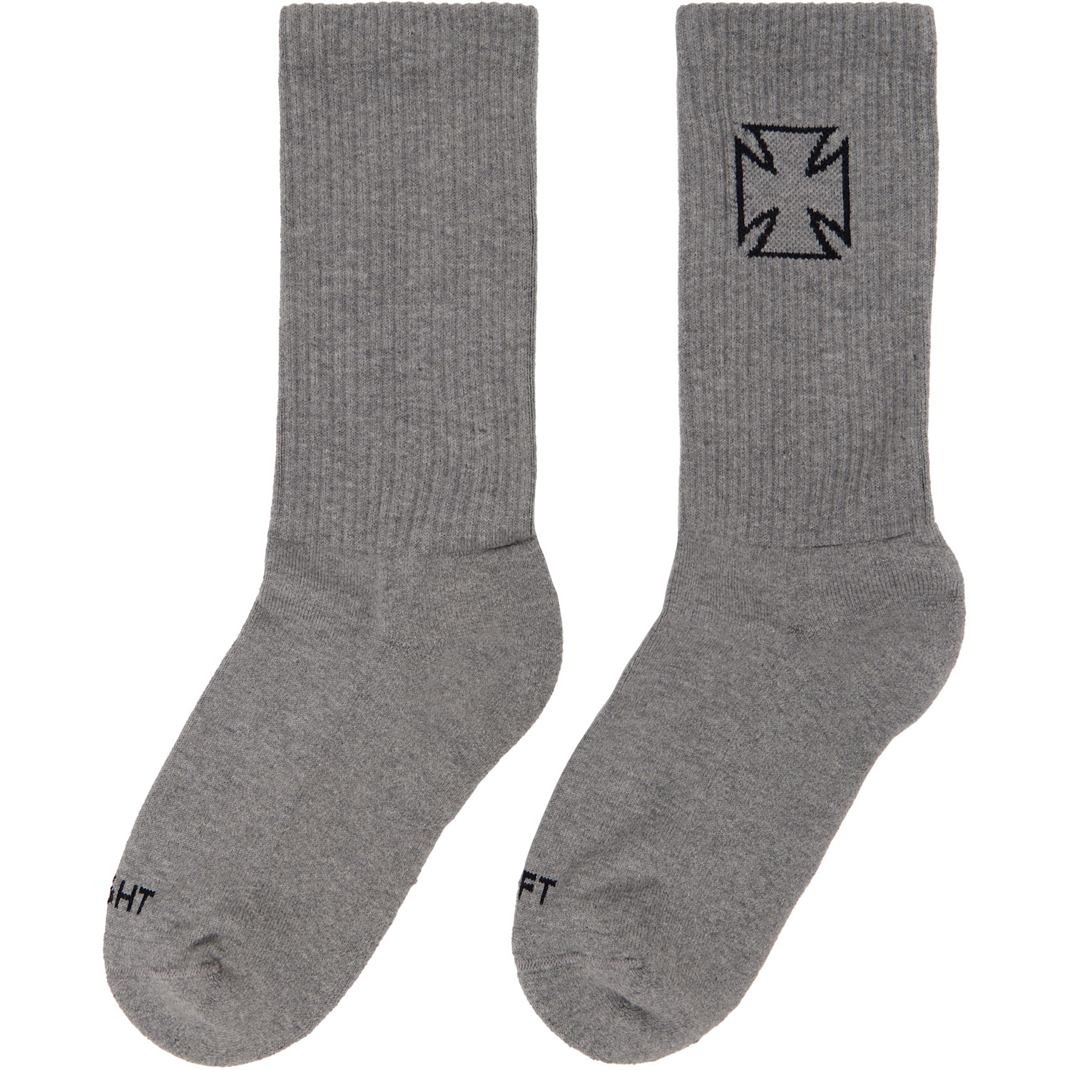  Vetements Gray Biker Cross Socks 