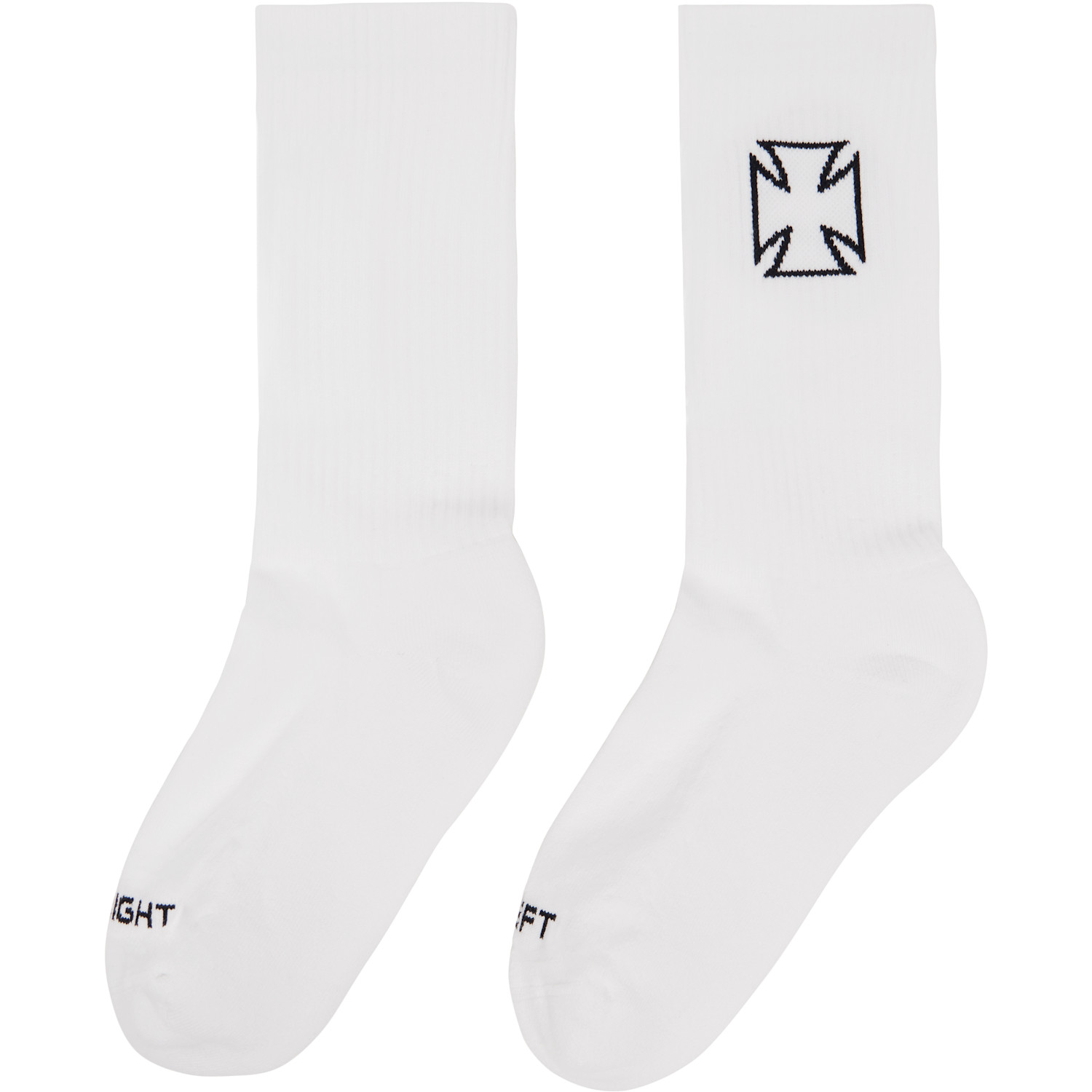  Vetements White Biker Cross Socks 