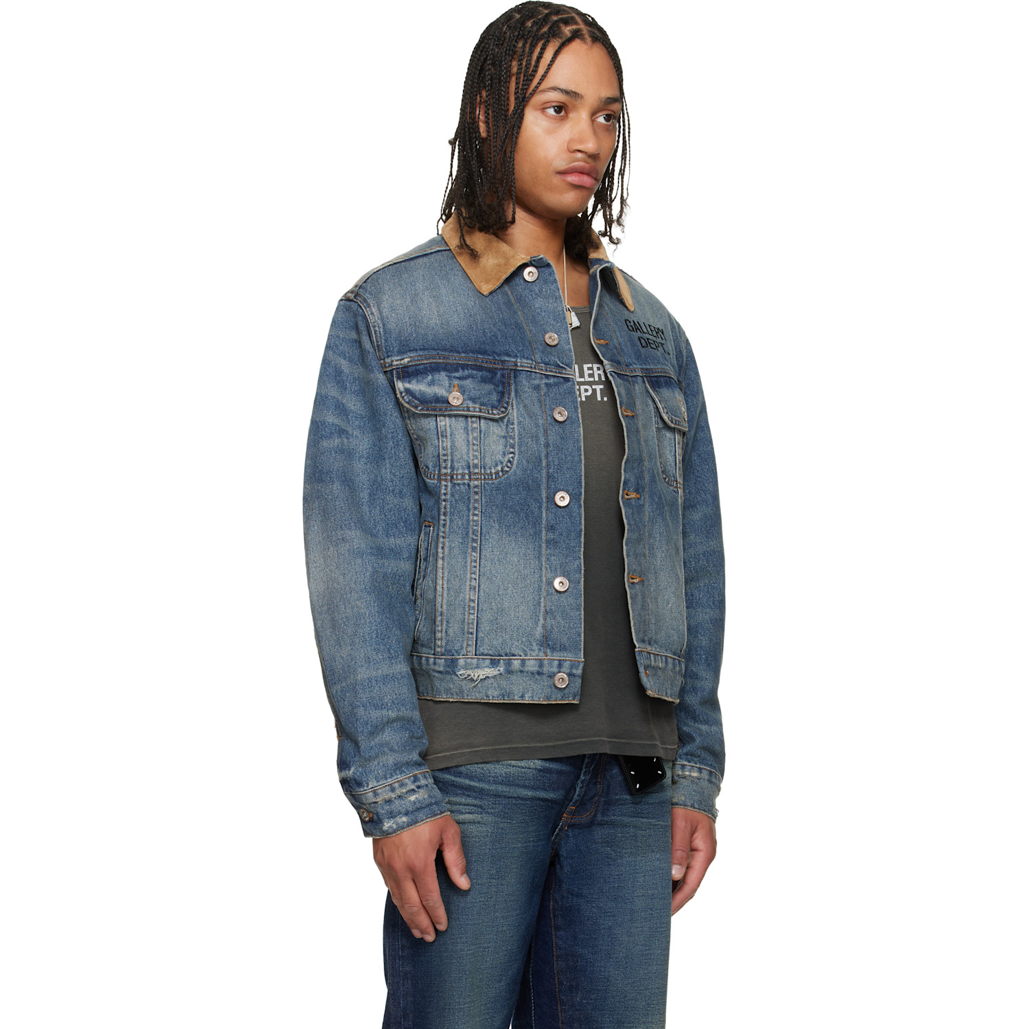  Gallery Dept. Blue Santa Fe Denim Trucker Jacket 