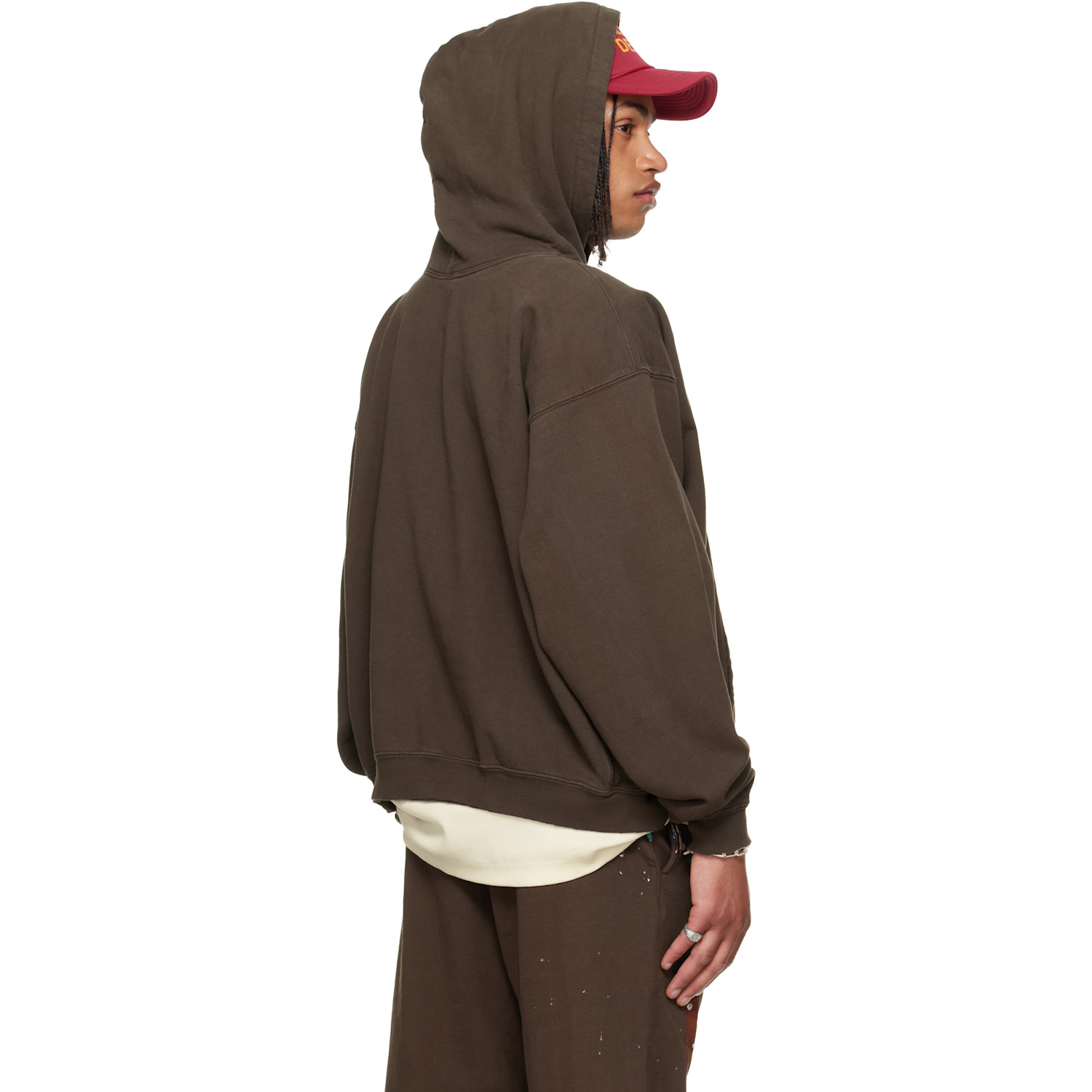  Gallery Dept. Brown French Logo Painted Hoodie 