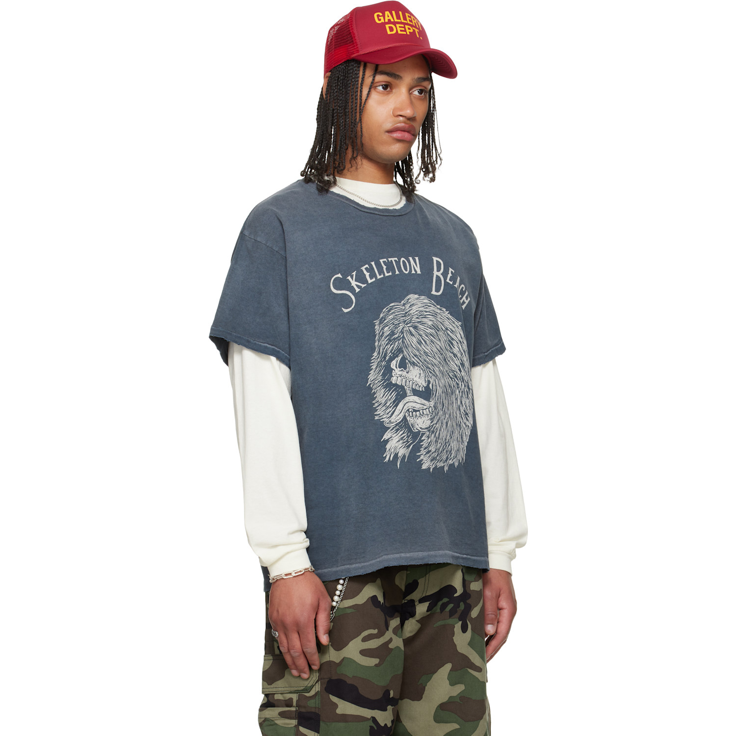  Gallery Dept. Gray Skeleton Beach Grit T-shirt 