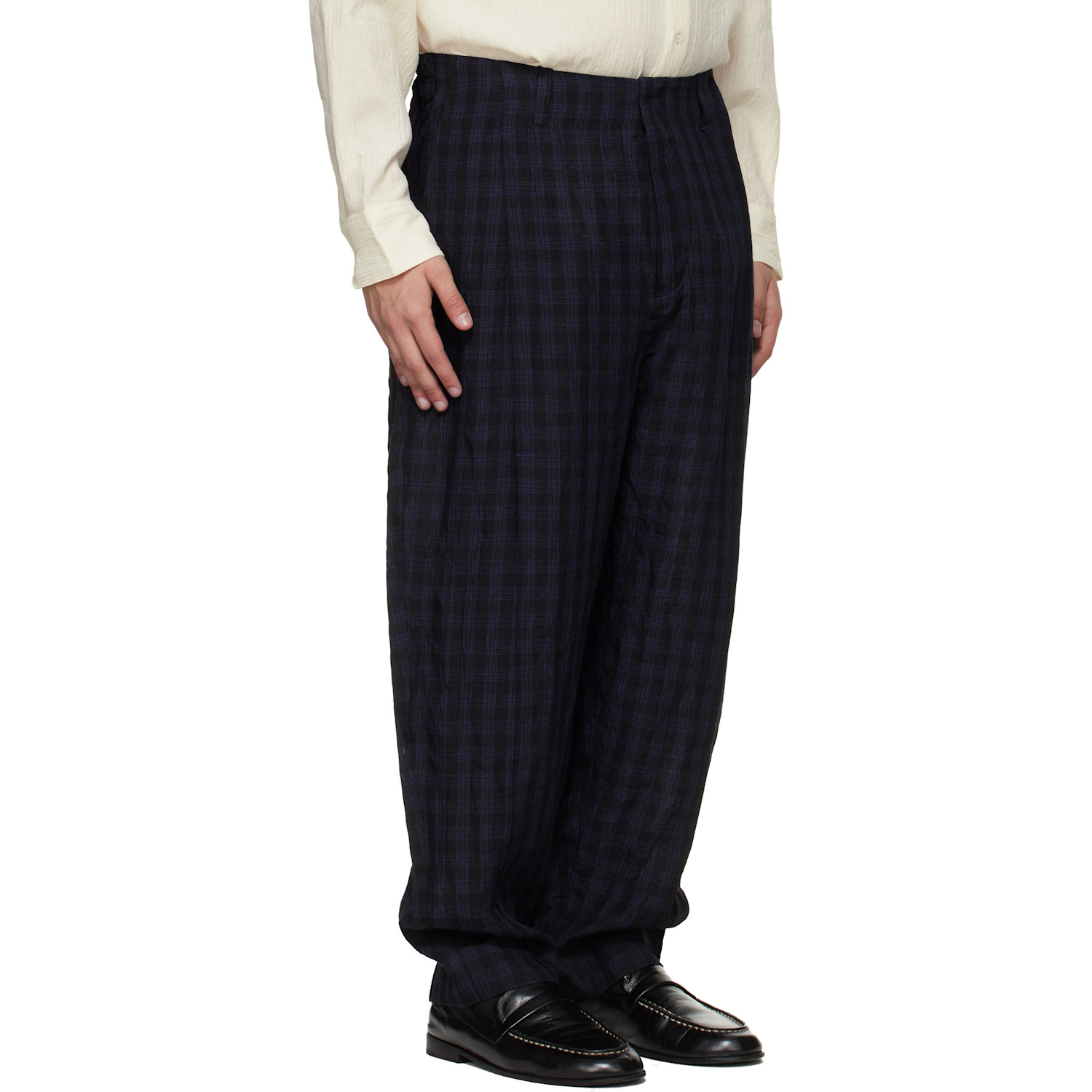  Toogood Black & Blue 'the Librarian' Trousers 