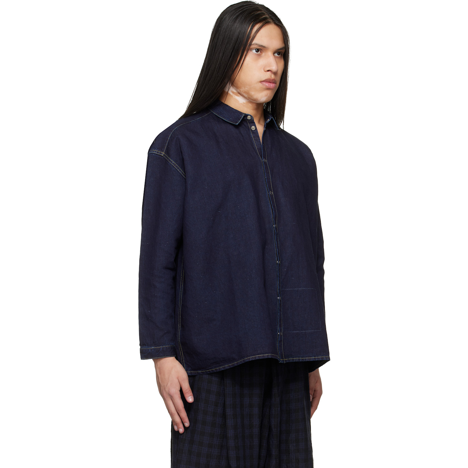  Toogood Indigo 'the Draughtsman' Denim Shirt 