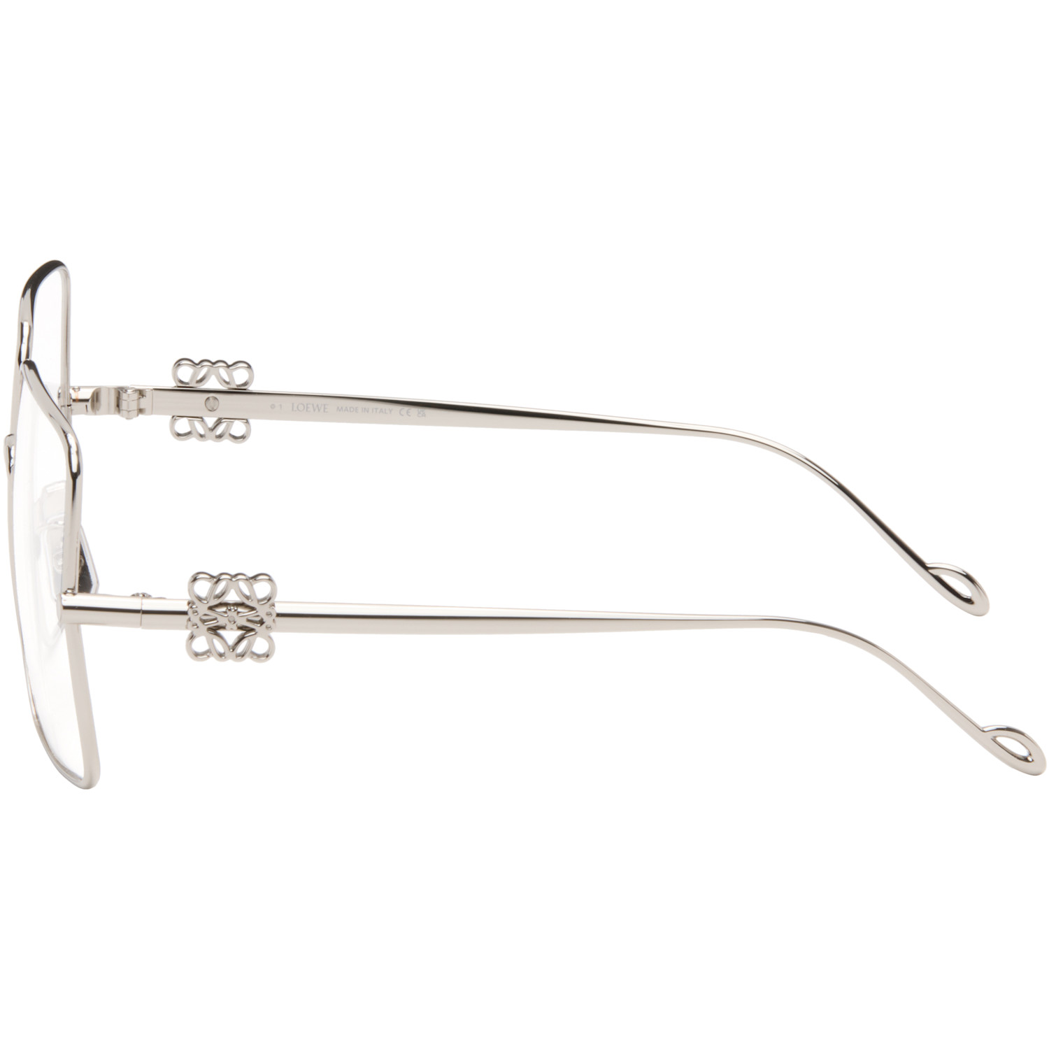  Loewe Silver Oversize Square Retro Titanium Glasses 
