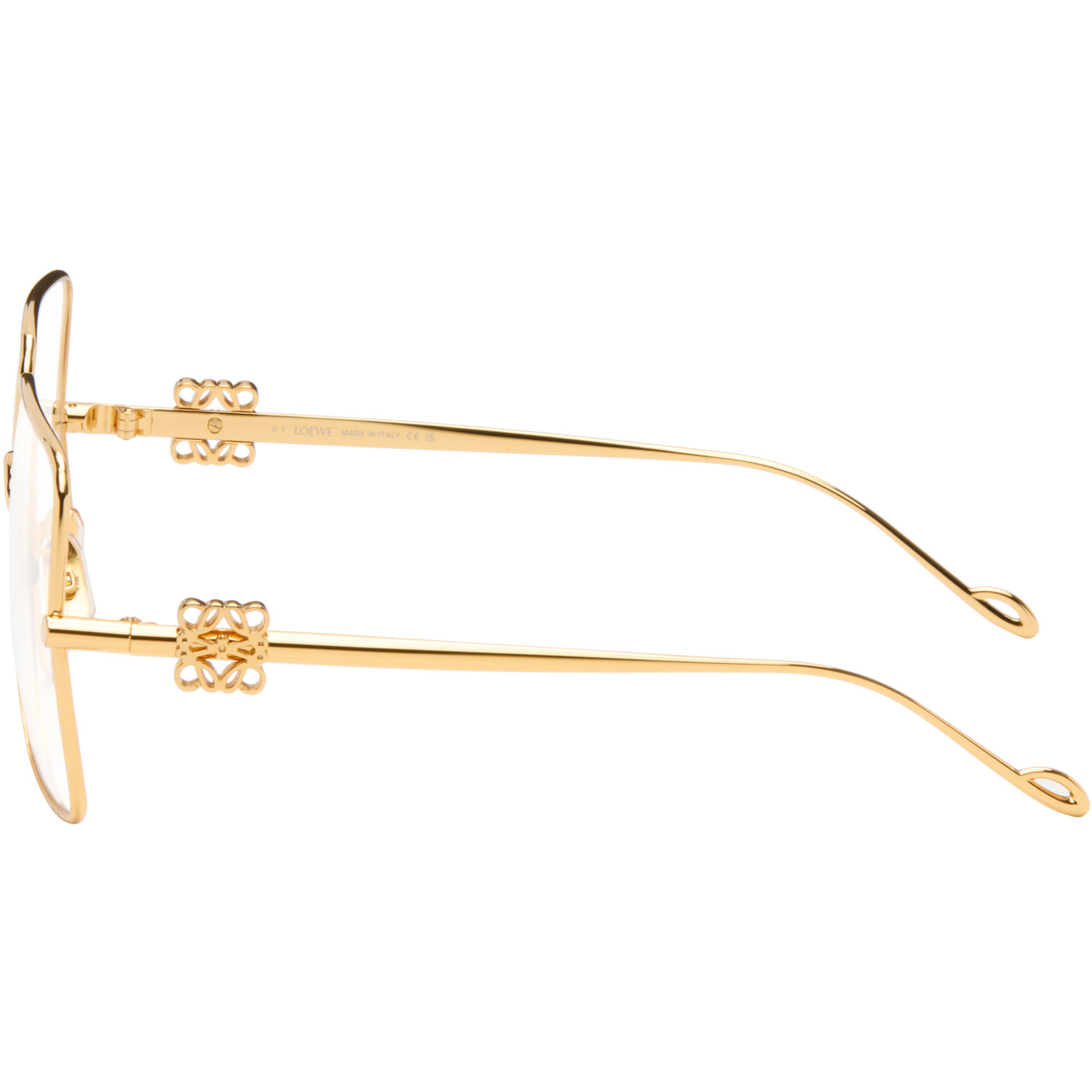  Loewe Gold Oversize Square Retro Titanium Glasses 