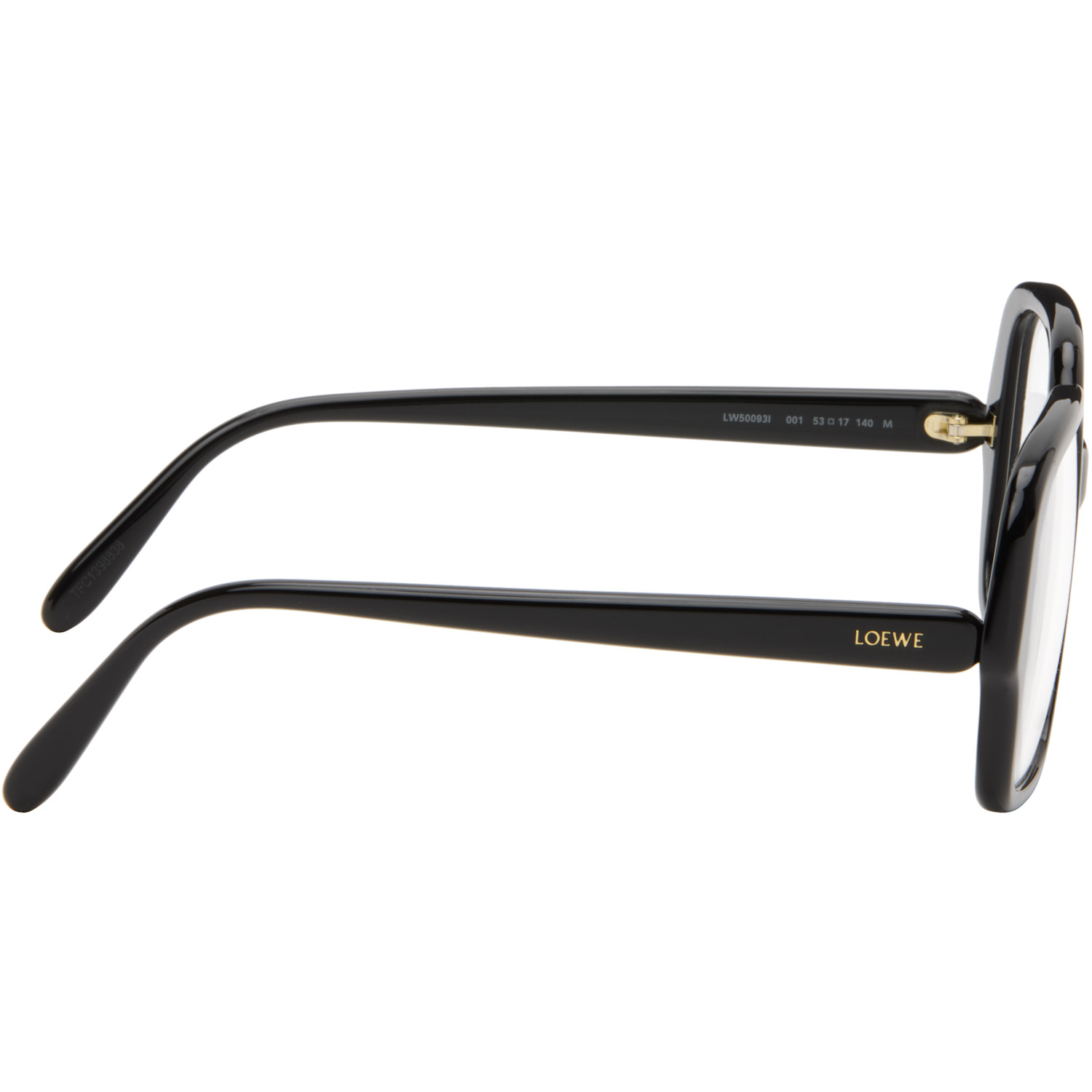  Loewe Black Large Square Text Logo Glasses 