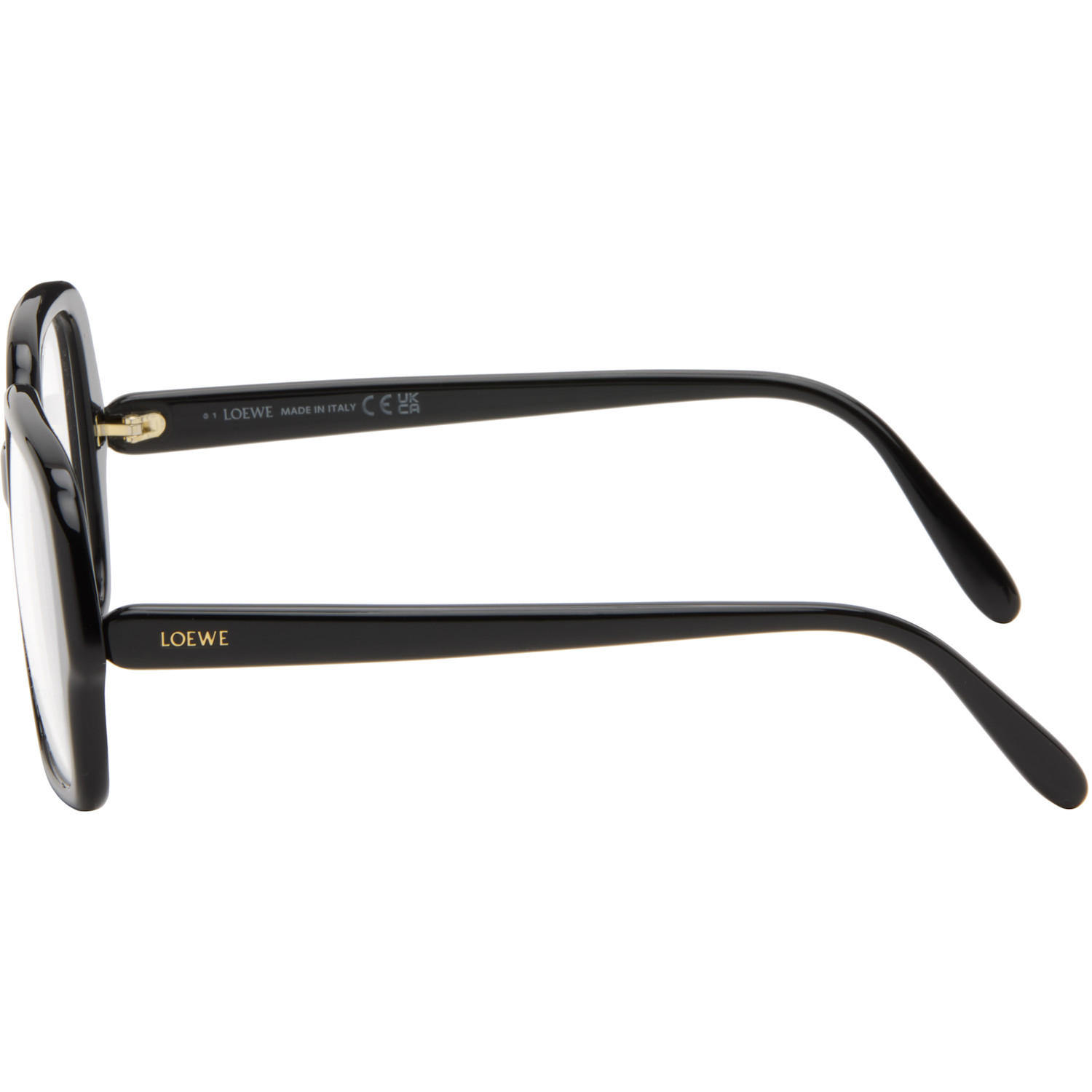  Loewe Black Large Square Text Logo Glasses 