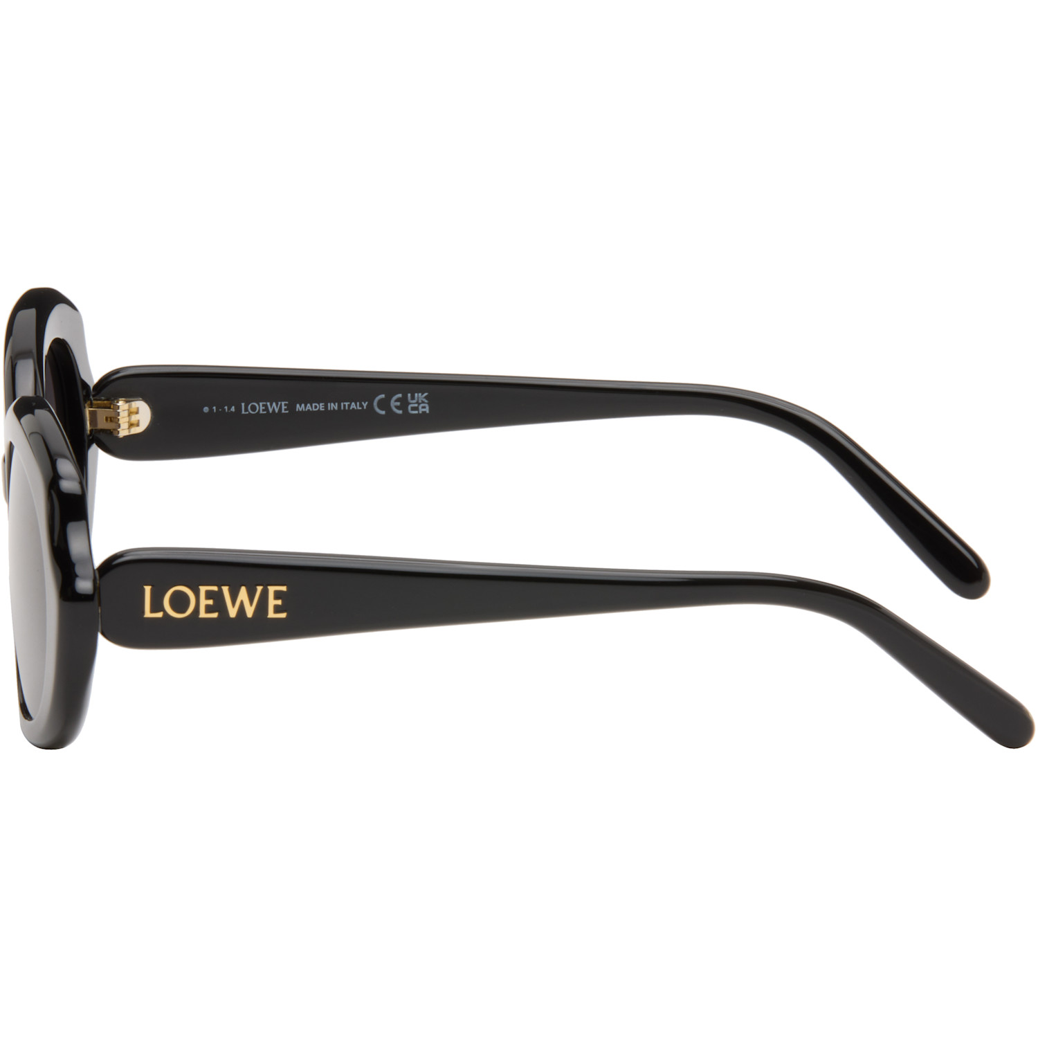  Loewe Black Mini Oval Slim Sunglasses 