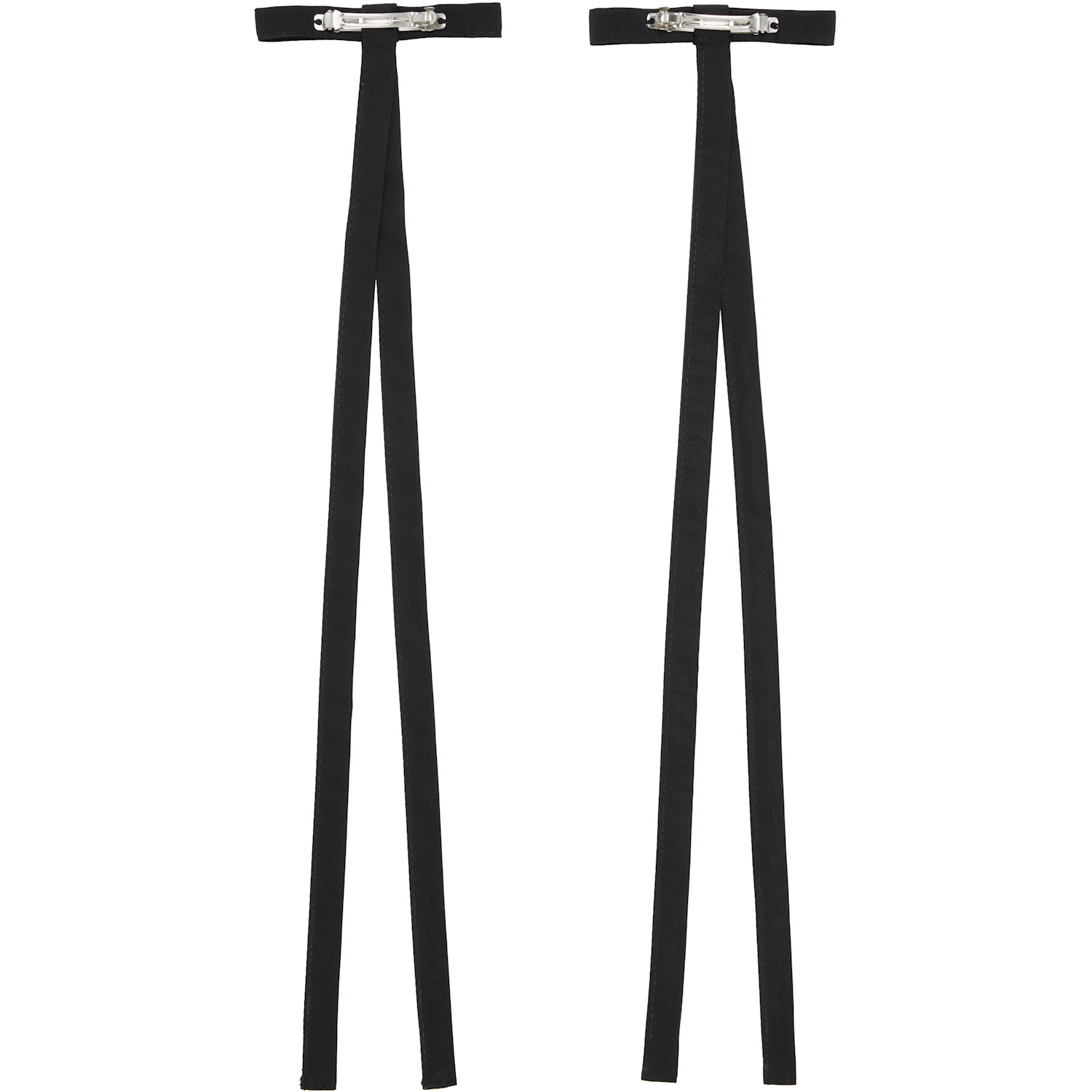  Sandy Liang Two-pack Black Recital Bows Hair Clips 
