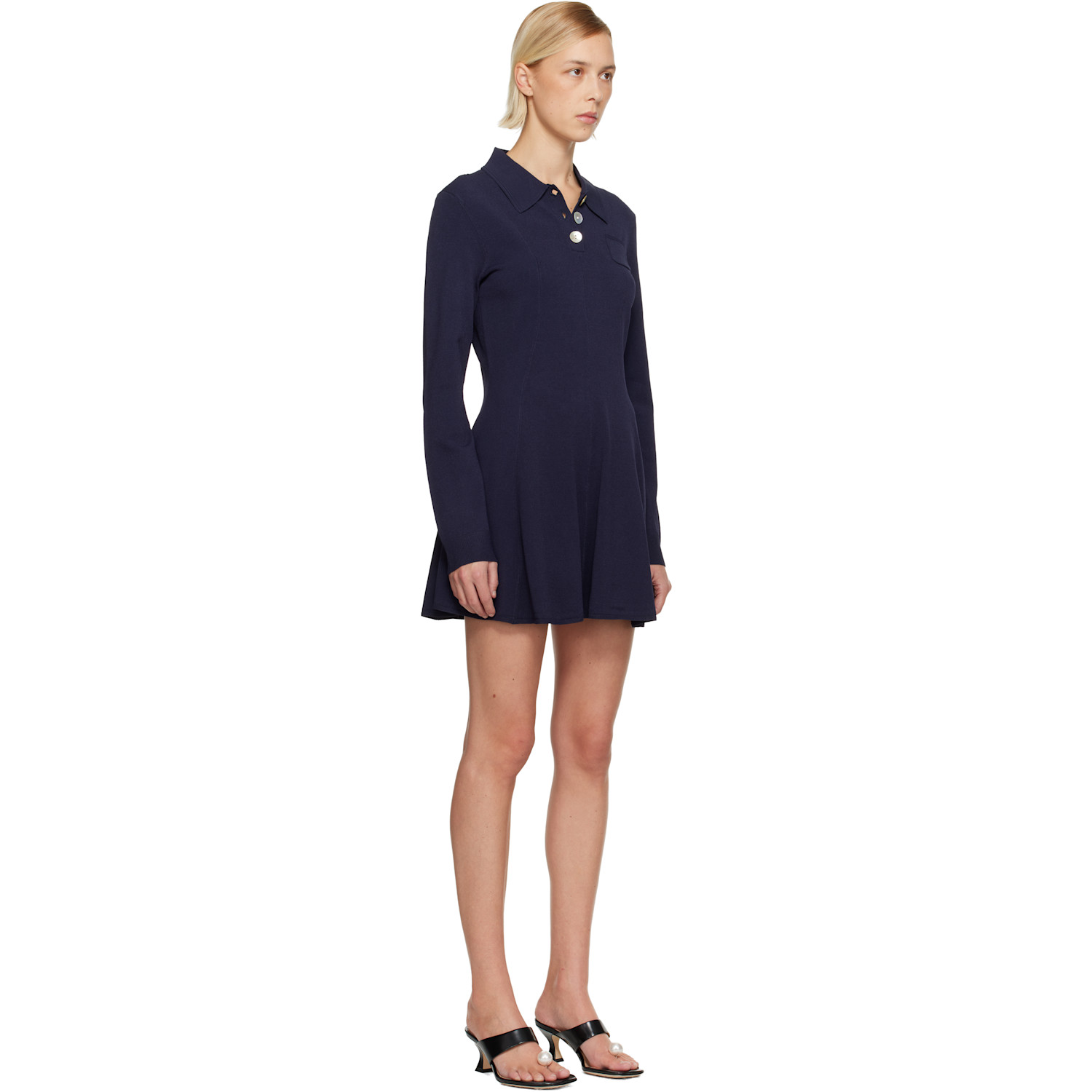  Sandy Liang Navy Chupa Minidress 