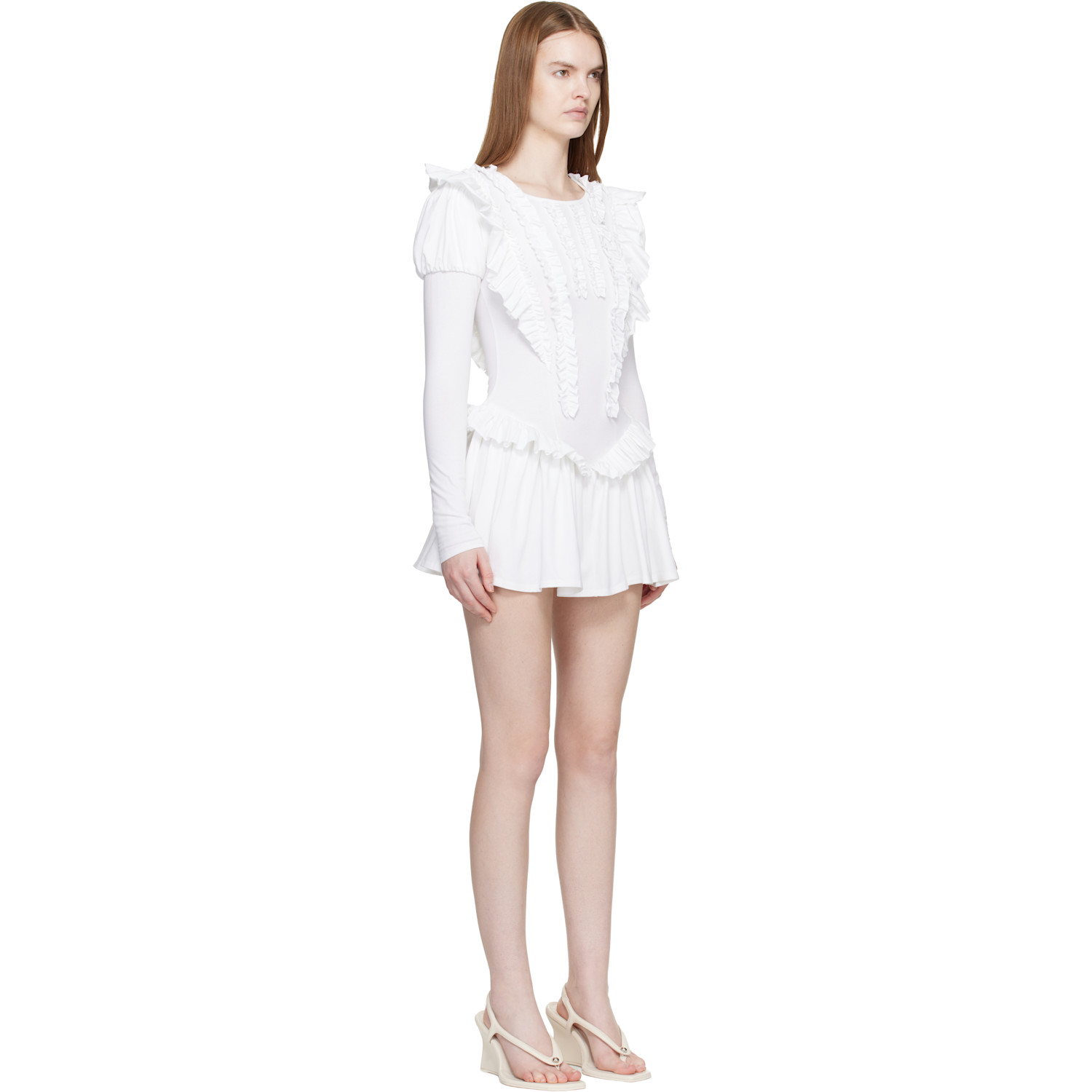  Sandy Liang White Acorn Minidress 