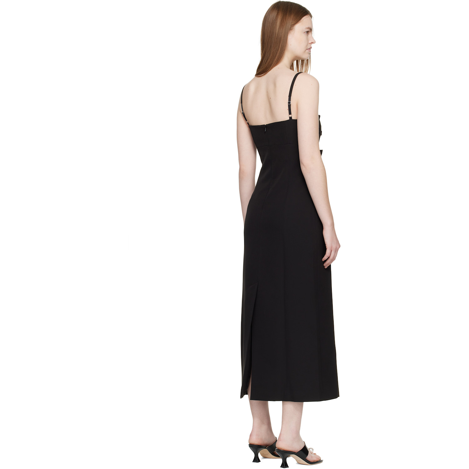  Sandy Liang Black Sen Midi Dress 
