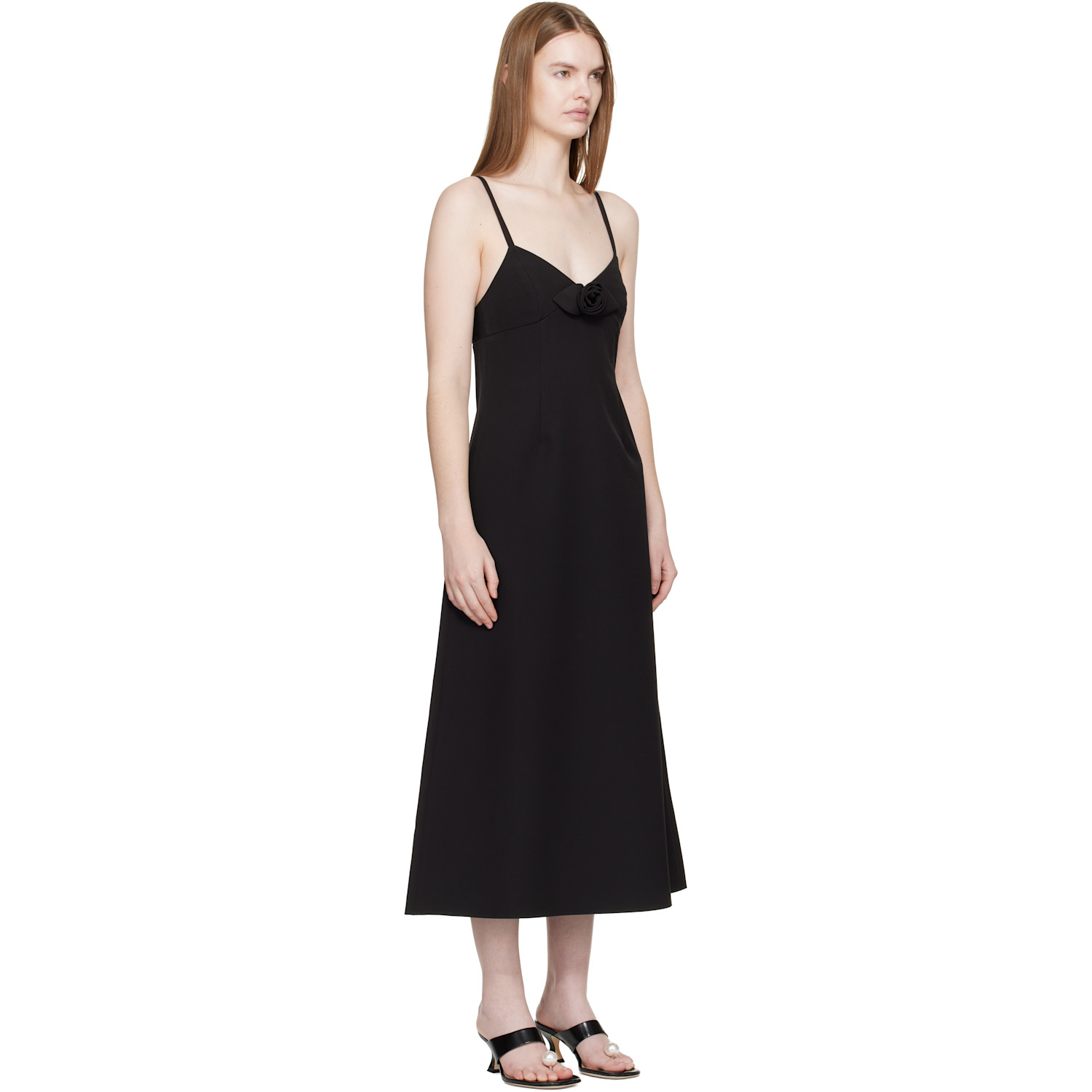 Sandy Liang Black Pilton Midi Dress 