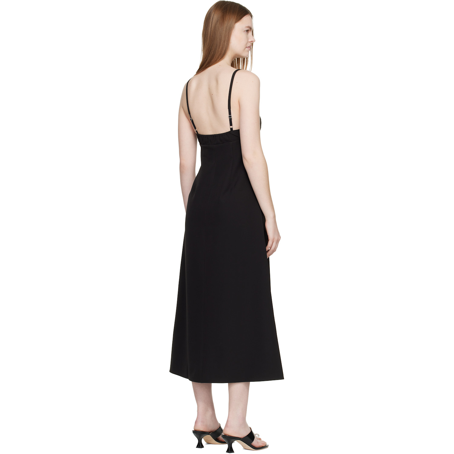  Sandy Liang Black Pilton Midi Dress 