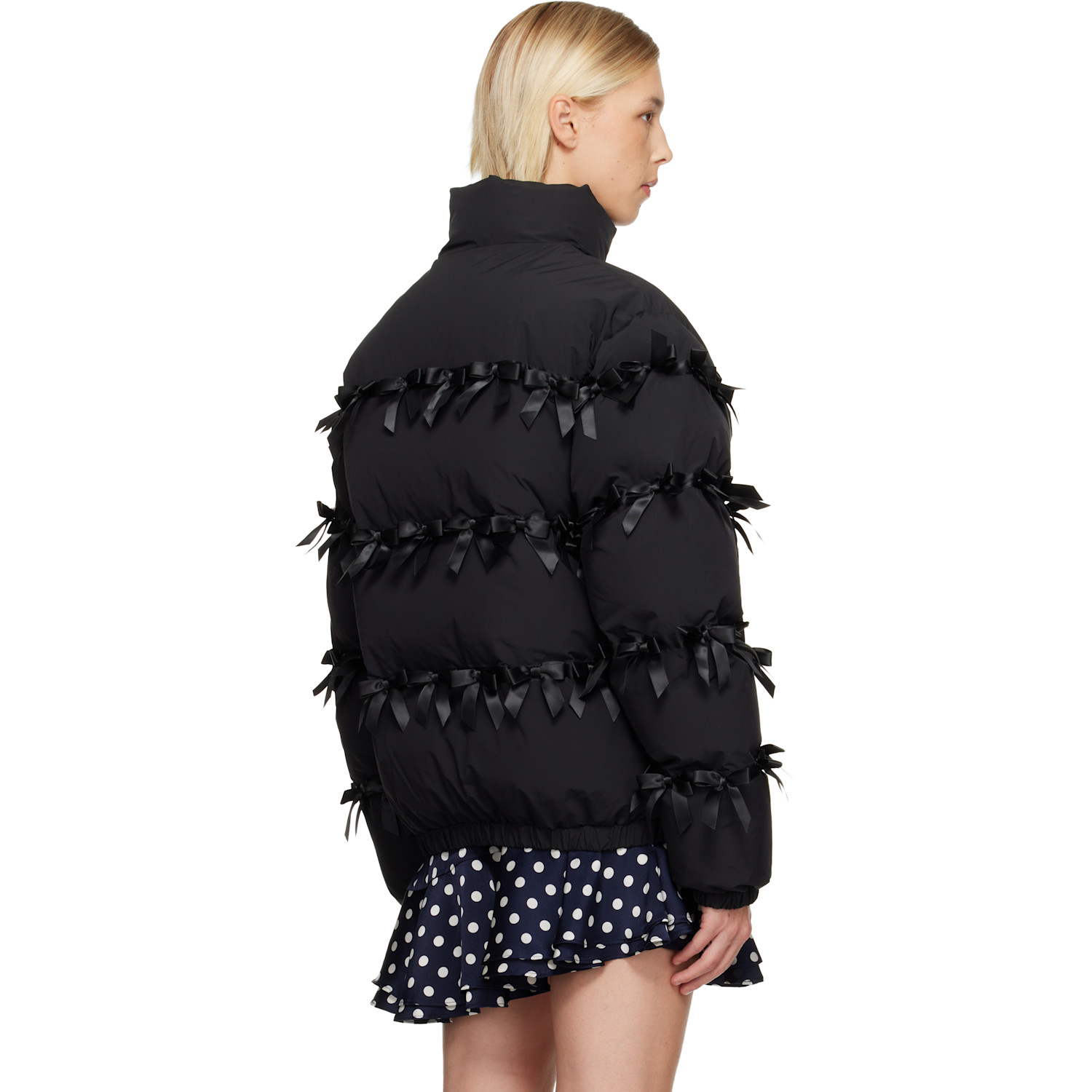  Sandy Liang Black Present Puffer Jacket 