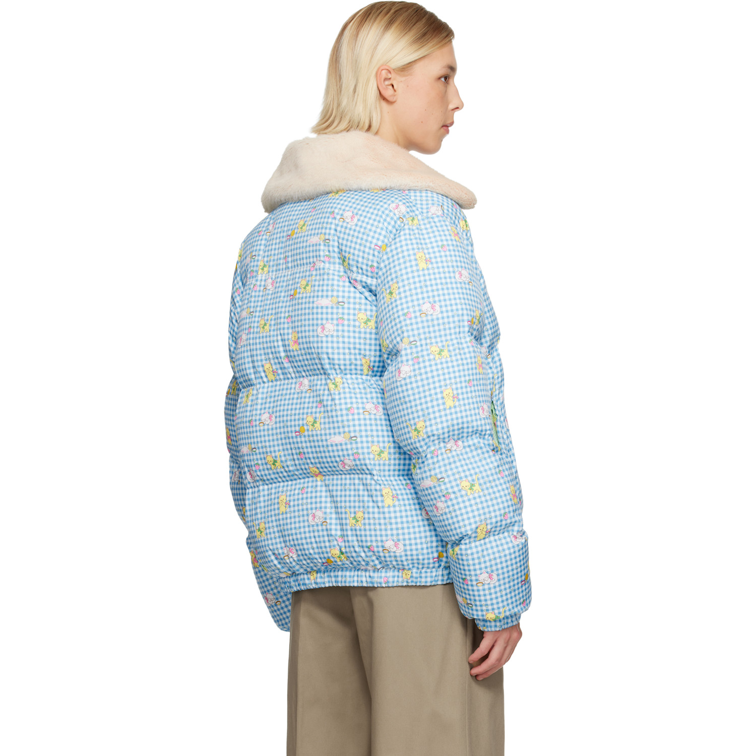  Sandy Liang Blue Benny Puffer Jacket 