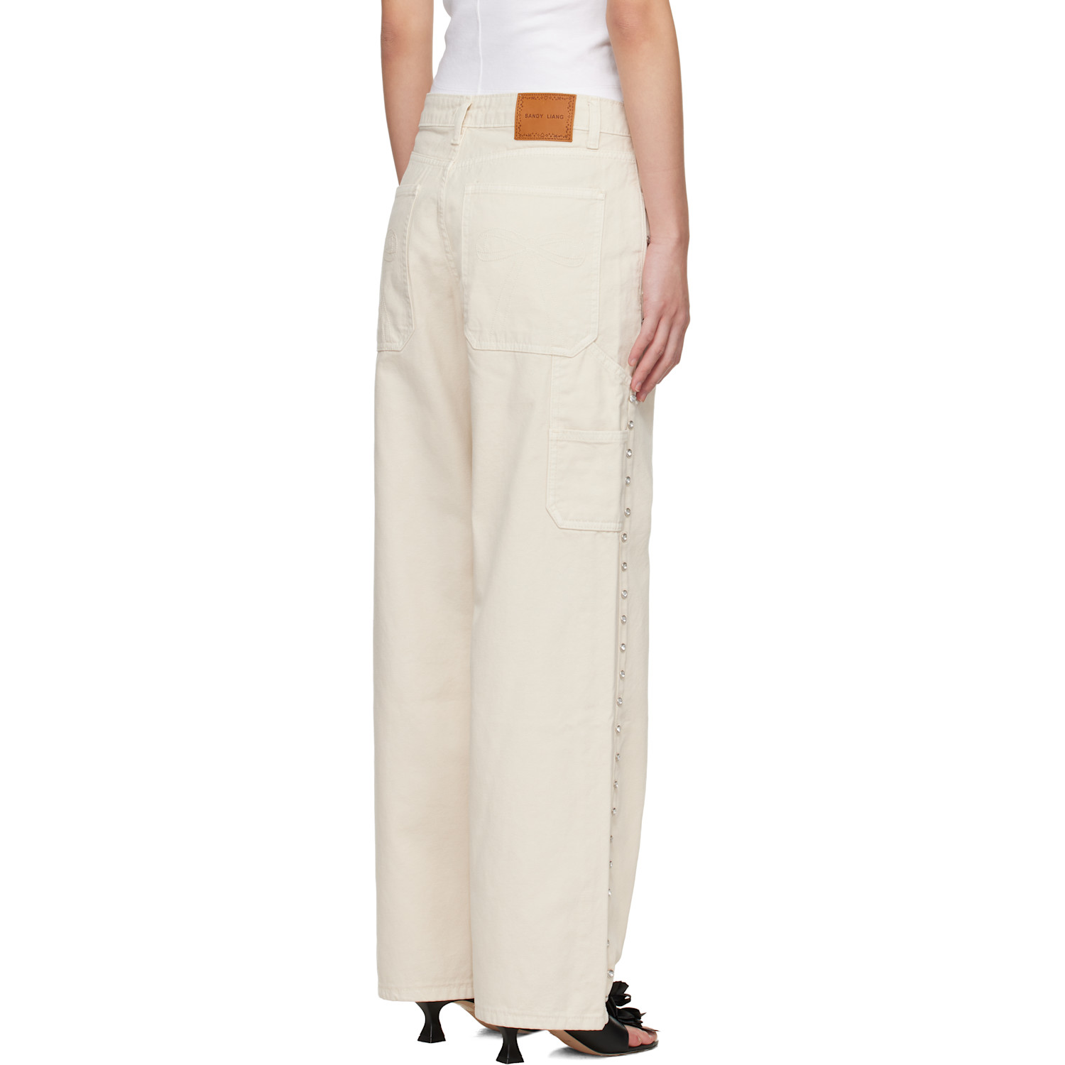  Sandy Liang Off-white Dixie Cargo Pants 