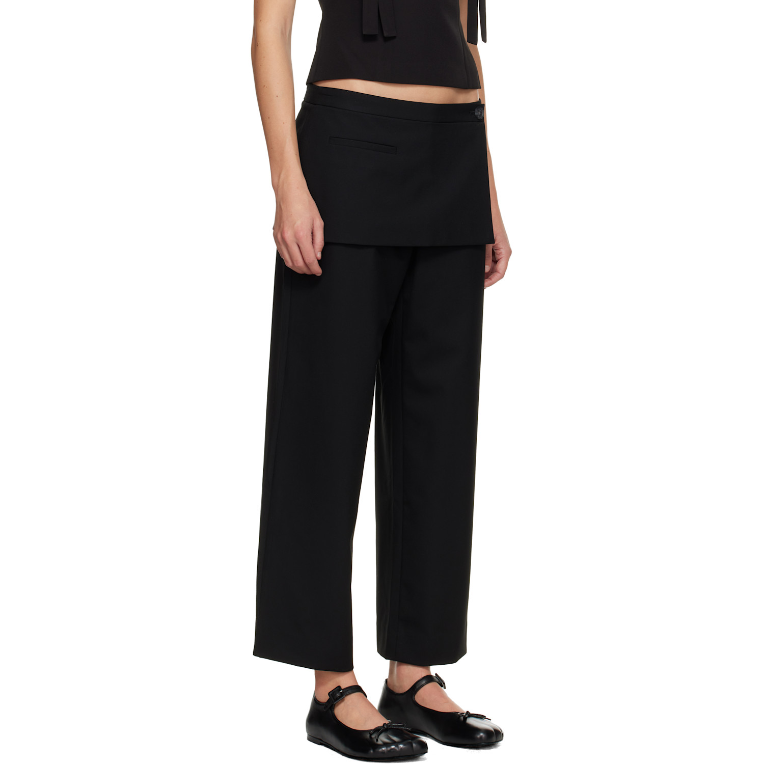  Sandy Liang Black Mott Trousers 