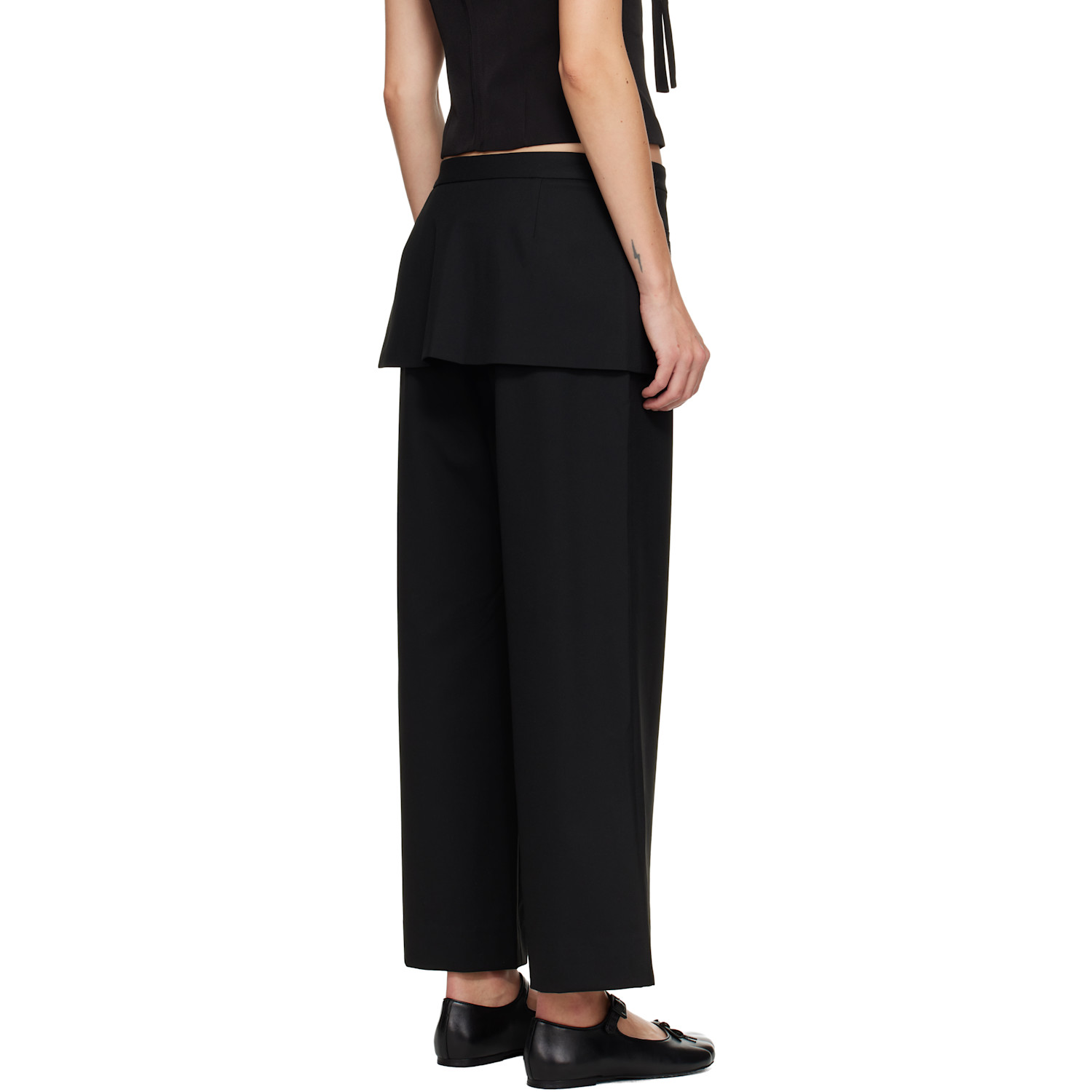  Sandy Liang Black Mott Trousers 