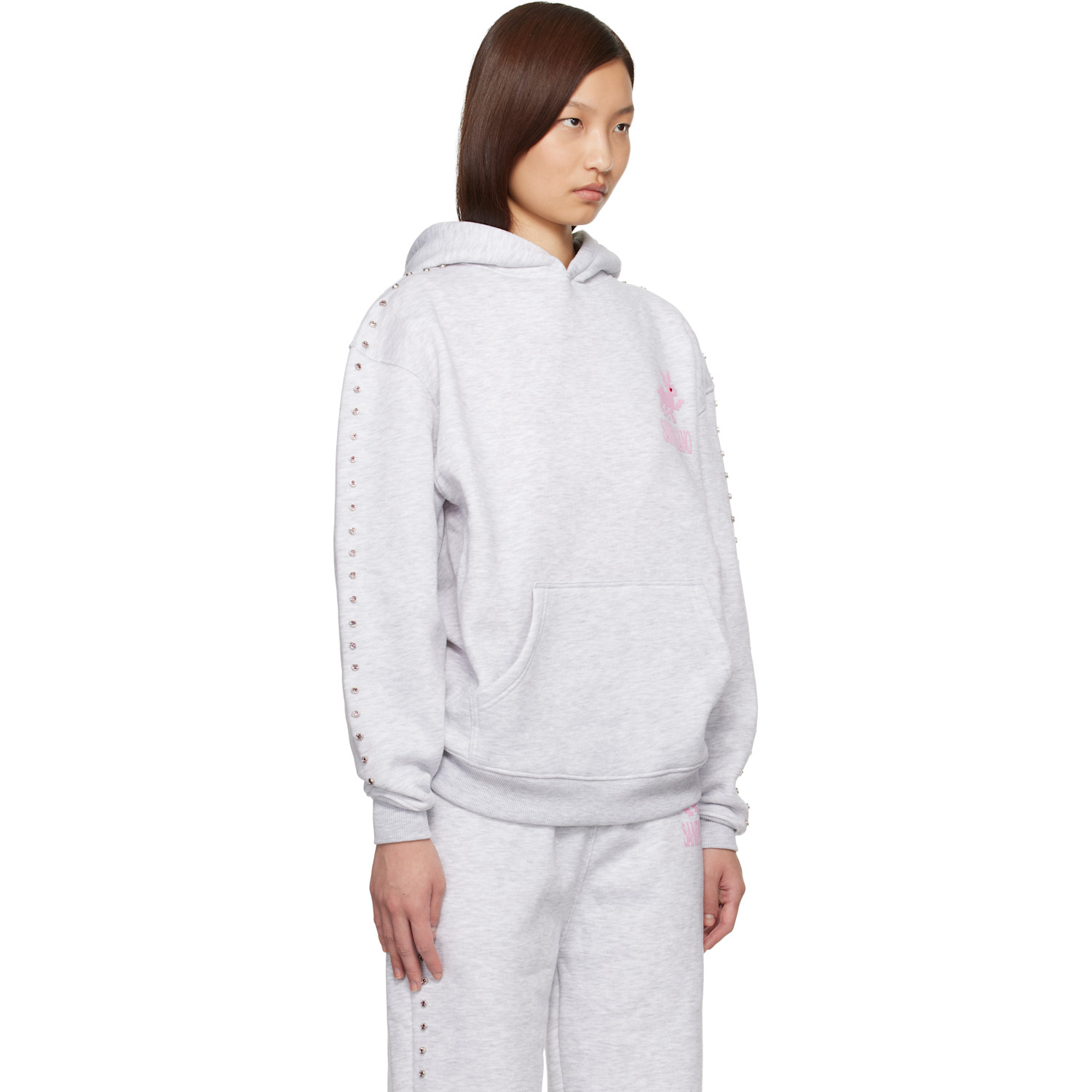  Sandy Liang Gray Mung Bean Hoodie 