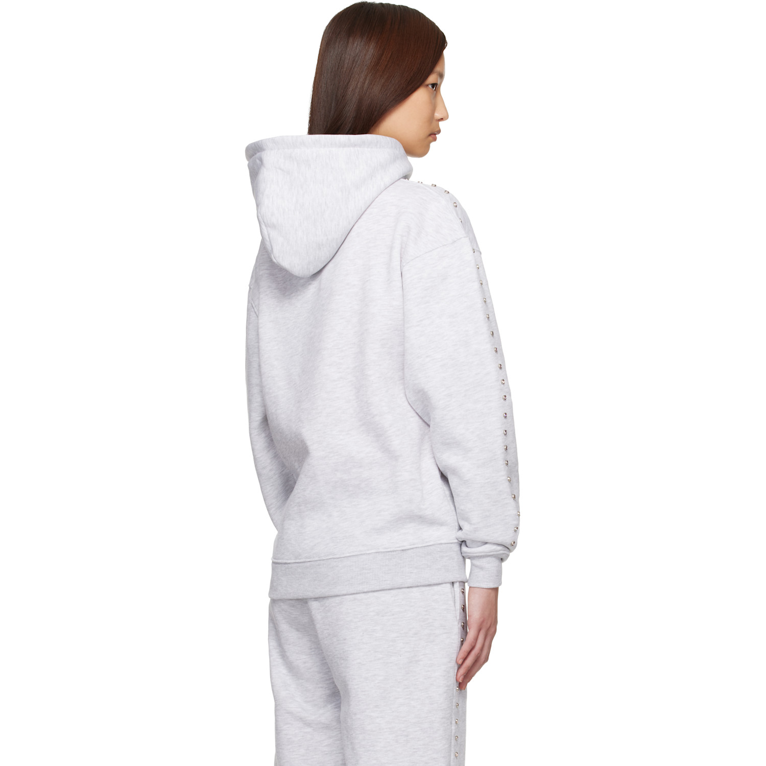  Sandy Liang Gray Mung Bean Hoodie 