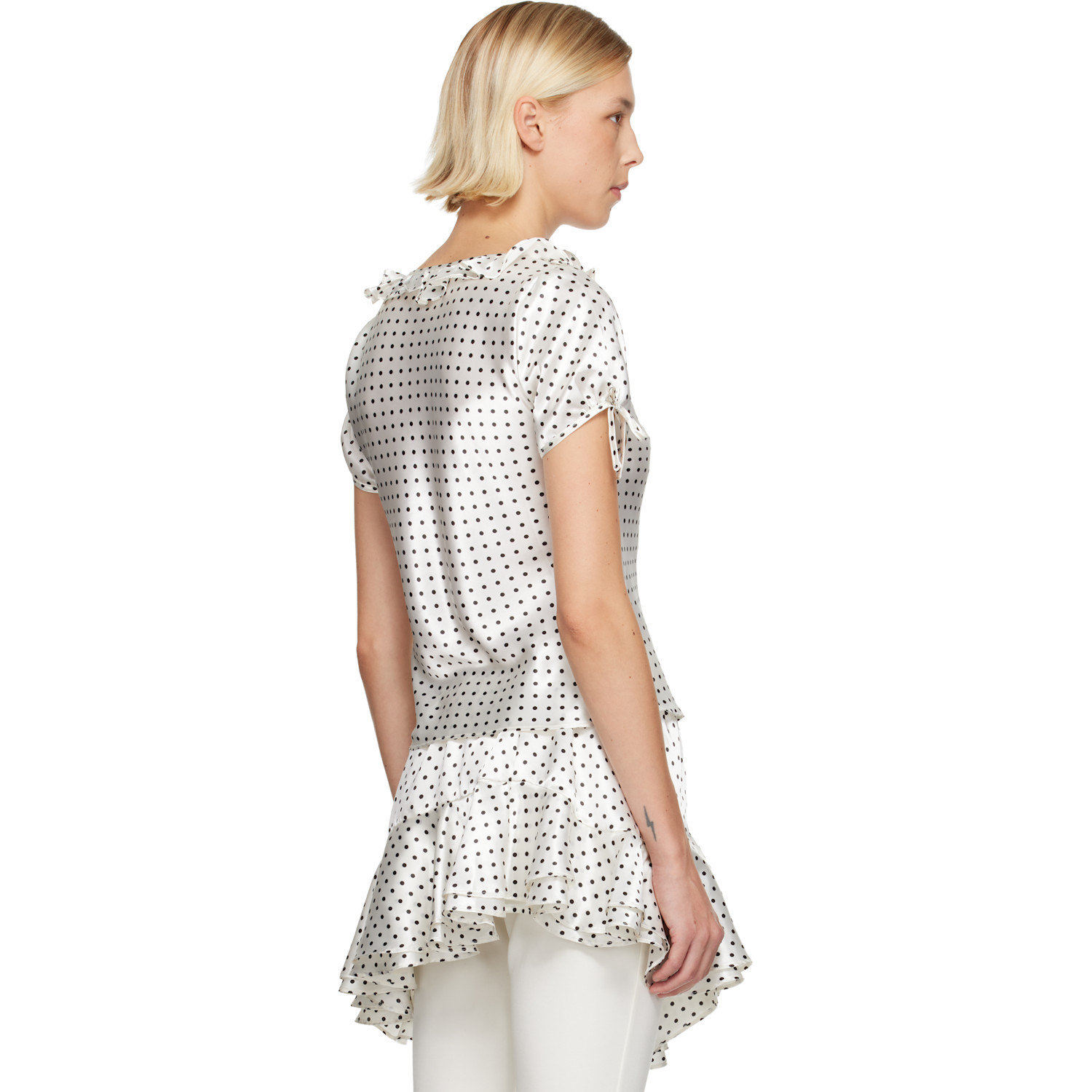 Sandy Liang White Nickie Blouse 