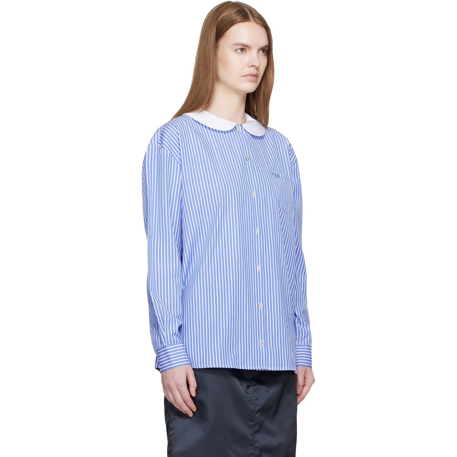  Sandy Liang Blue & White Contessa Shirt 