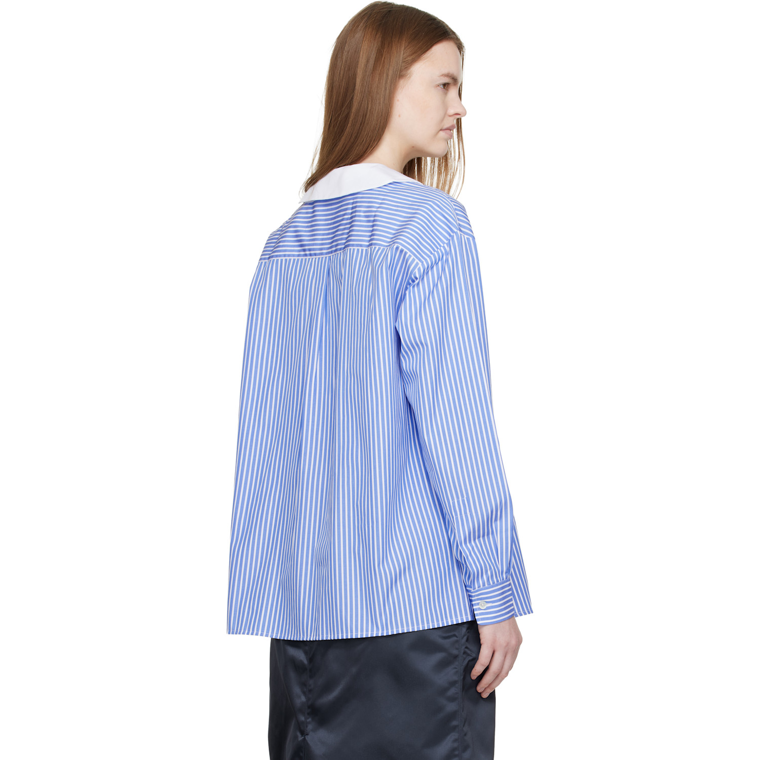 Sandy Liang Blue & White Contessa Shirt 