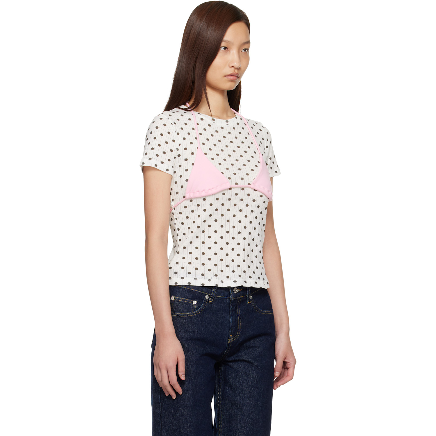  Sandy Liang Off-white Effie T-shirt 