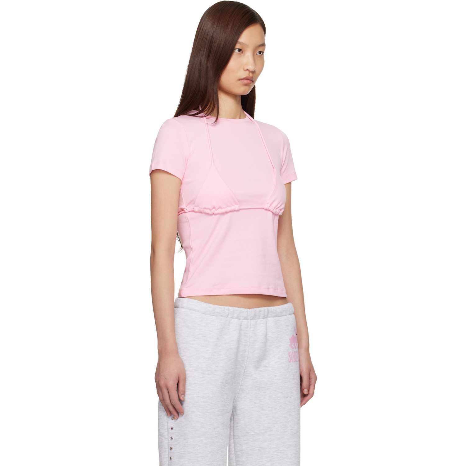  Sandy Liang Pink Effie T-shirt 