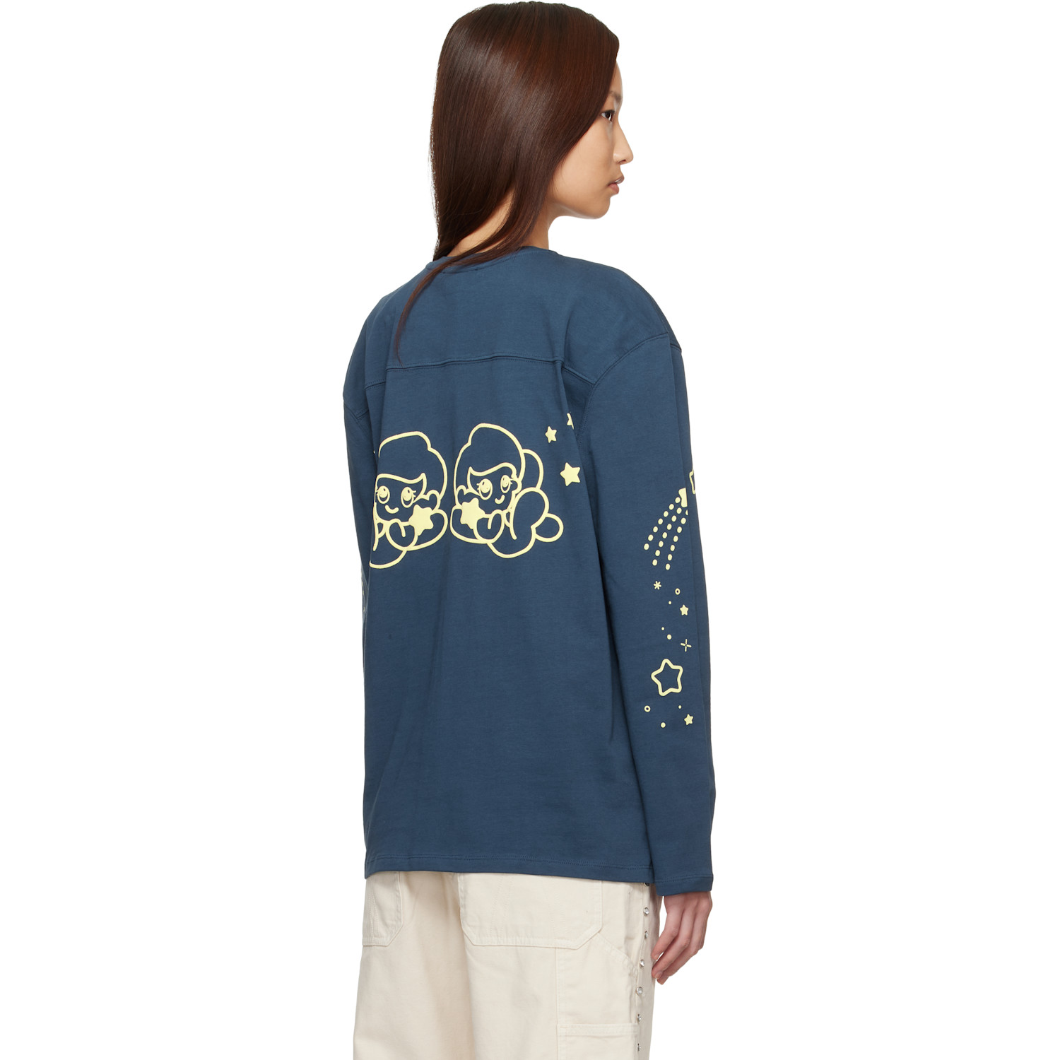  Sandy Liang Navy Princeton Long Sleeve T-shirt 